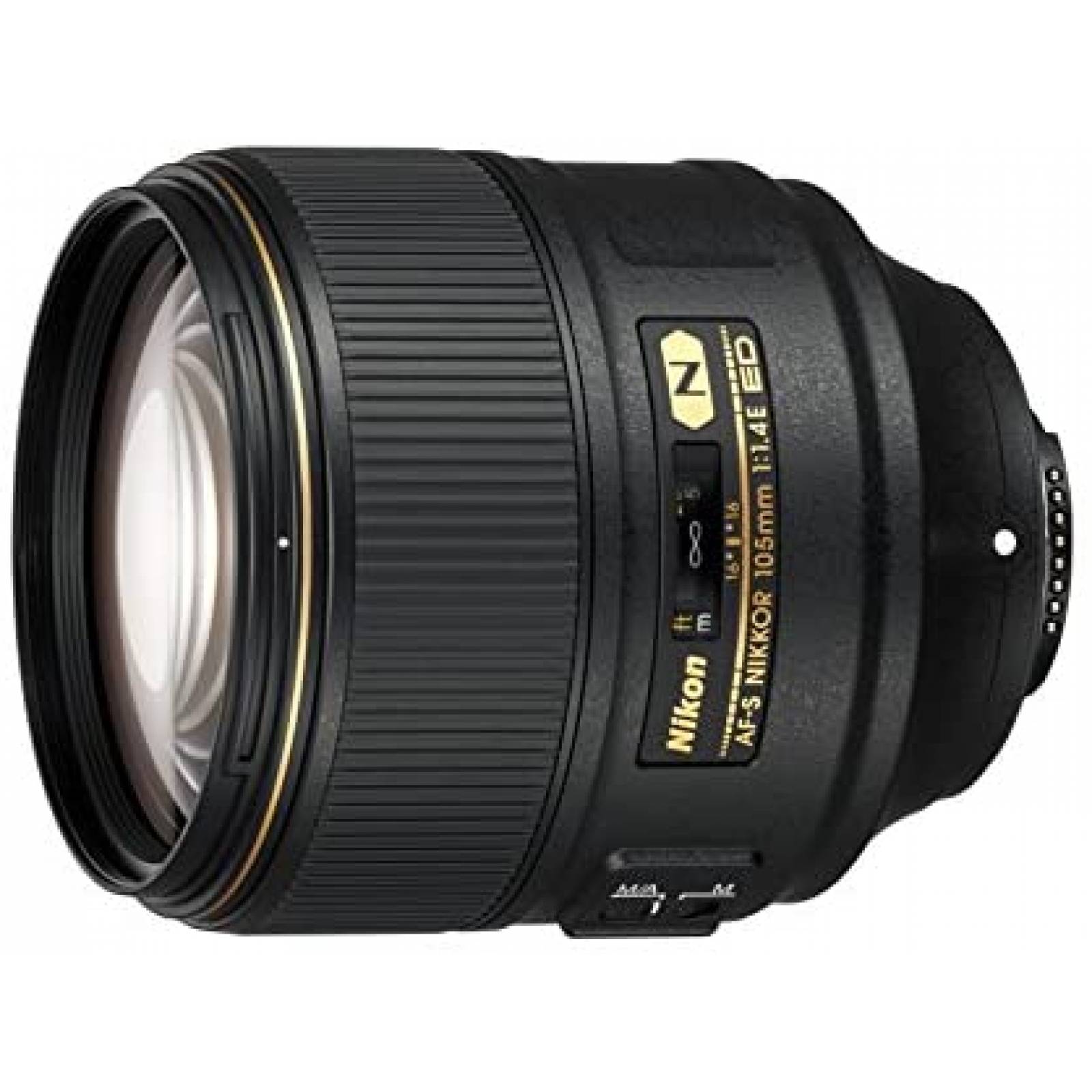 Lente de Cámara de Fotografía Nikon 105mm f/1.4E -Negro
