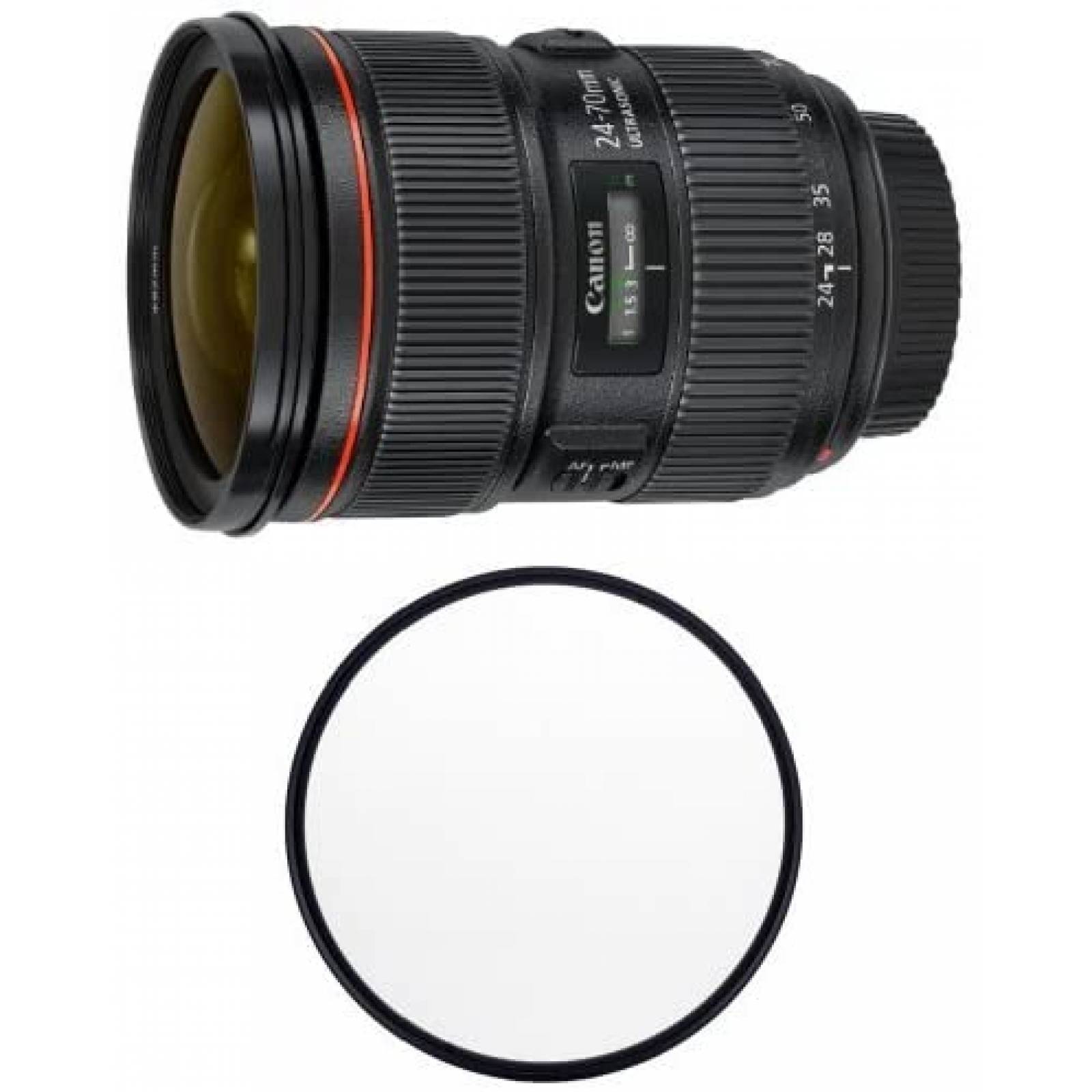 Lente Canon EF 24 a 70 mm f/2.8L II ASIN con Filtro UV 