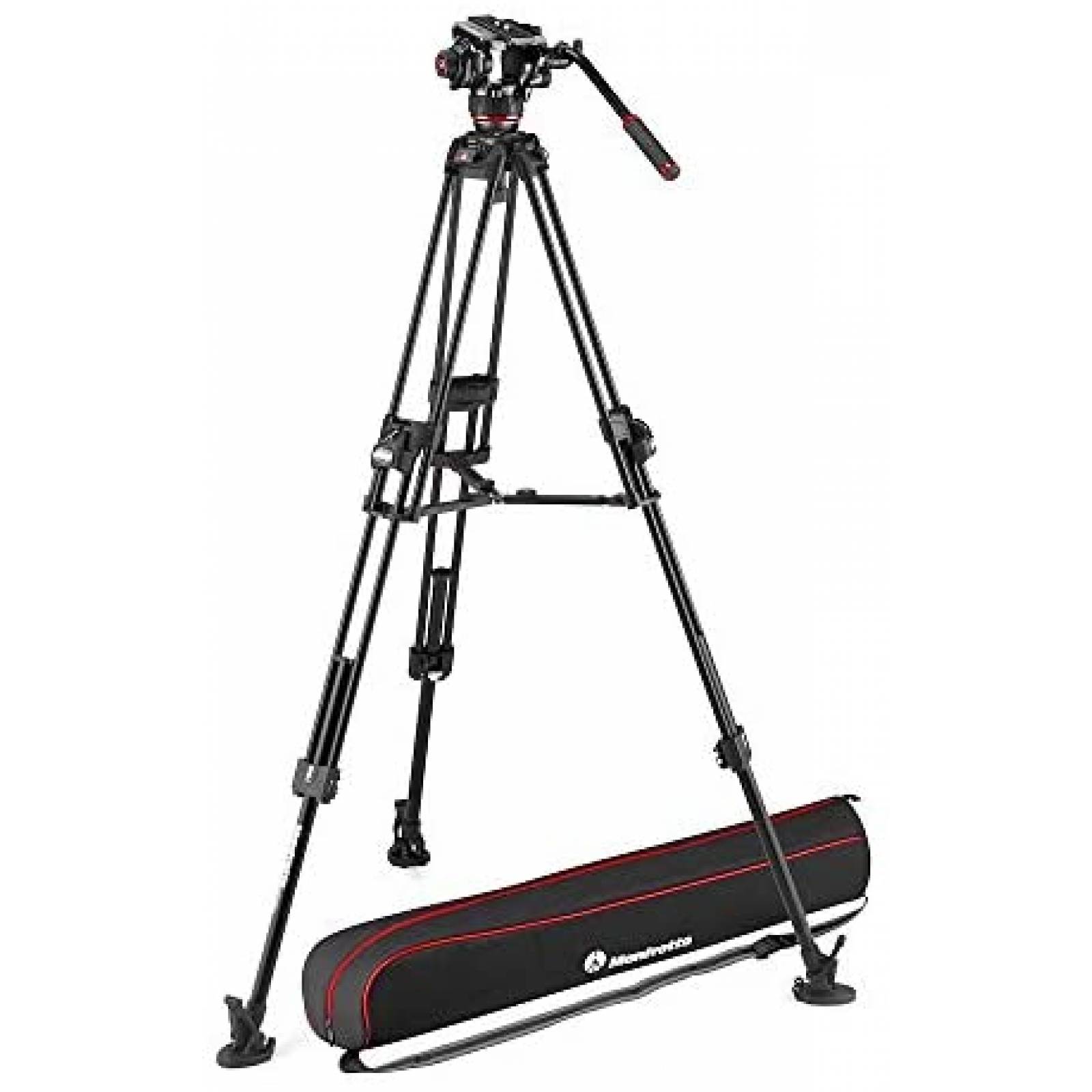 Trípode Manfrotto 504X Cabezal de Vídeo Fluido -Negro 
