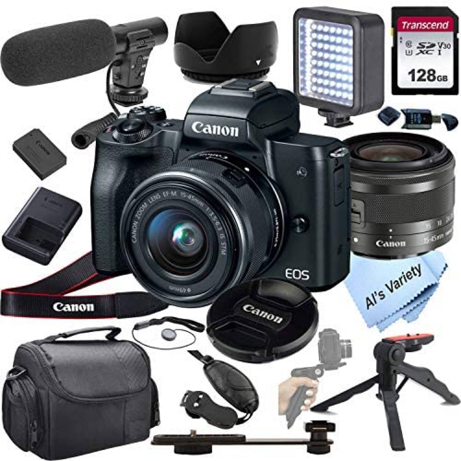 Kit de Fotografía Canon EOS M50 Cámara Digital + Accesorios