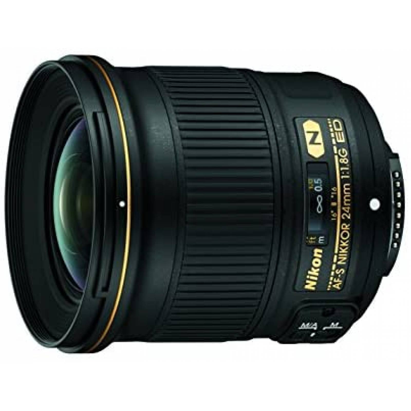 Lente de Cámara de Fotografía Nikon 24mm f/1.8G -Negro 