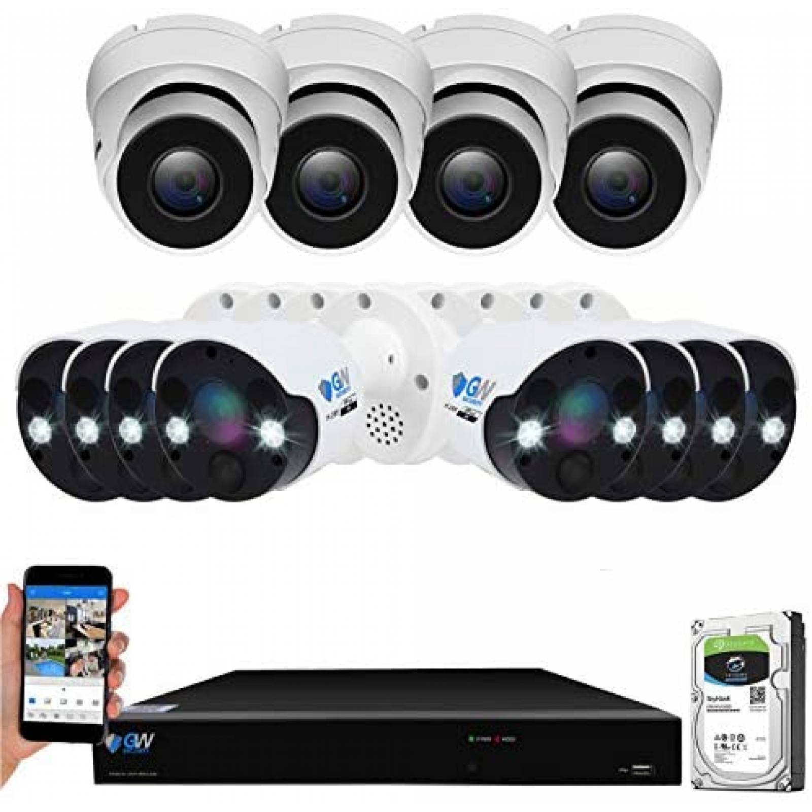 Sistema de Seguridad GW Security 4 Cámaras + Accesorios