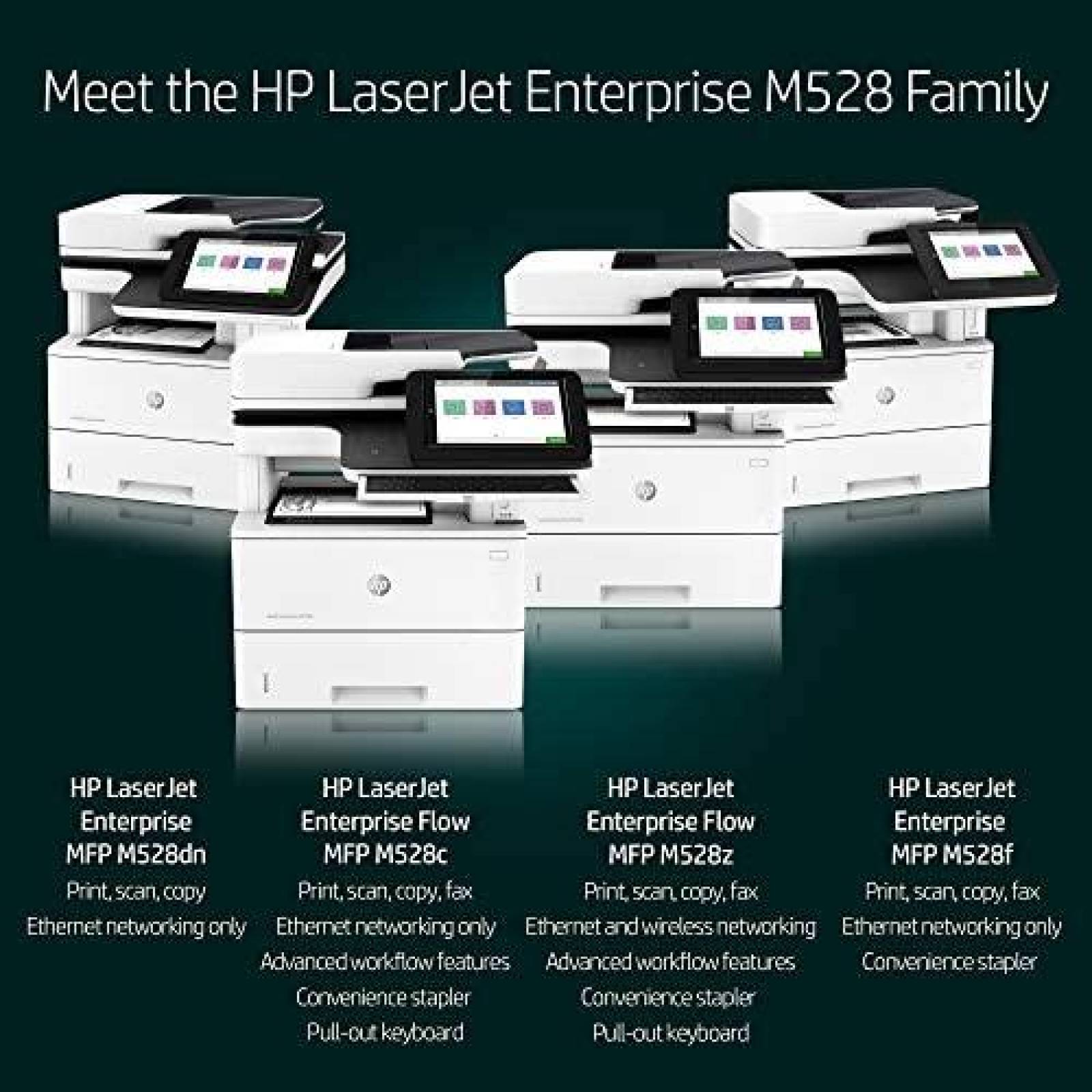 Impresora Laser HP Enterprise Flow MFP M528c con Escaner