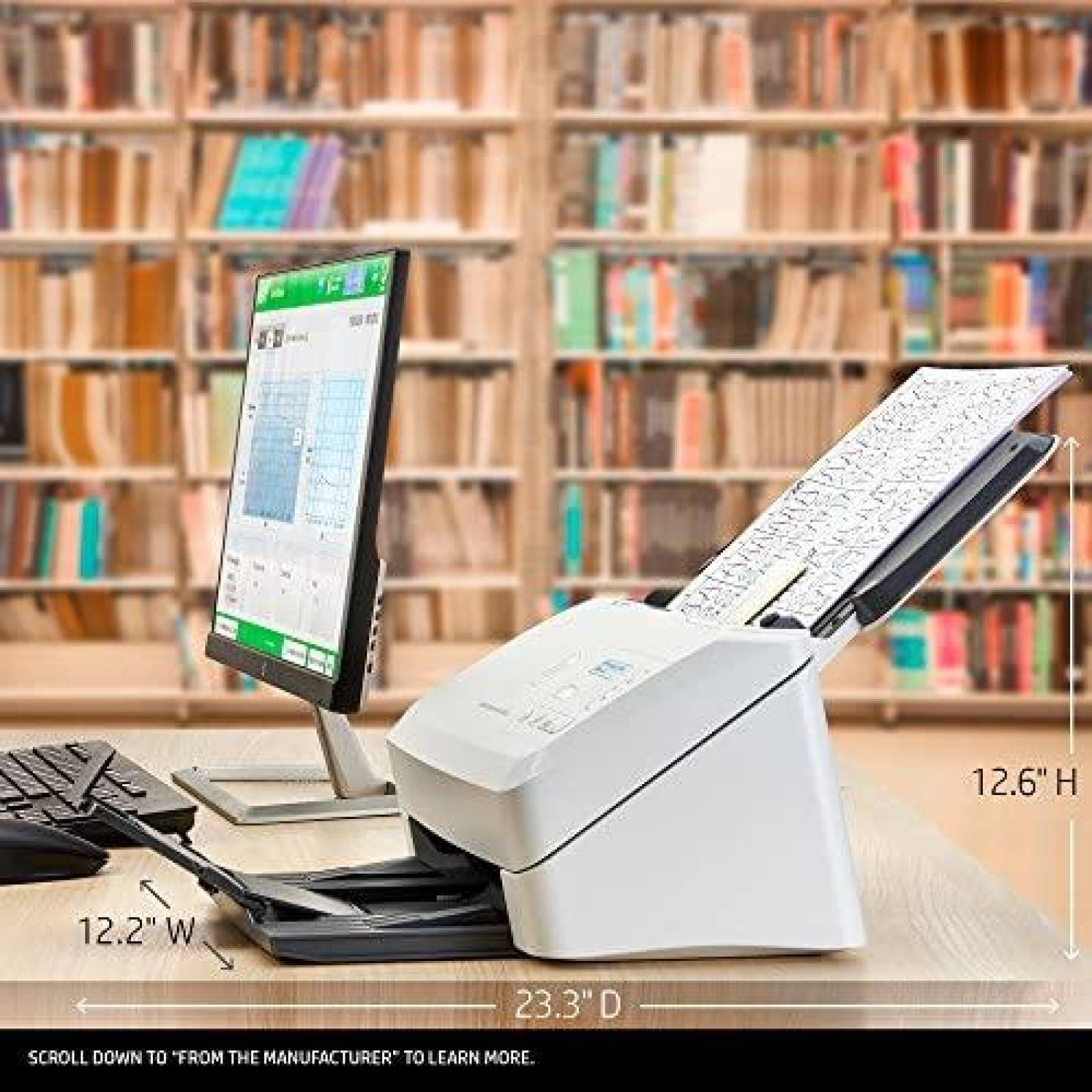 Escaner HP Blanco y Negro y Color 7.79"x12.2"x7.48" -Blanco