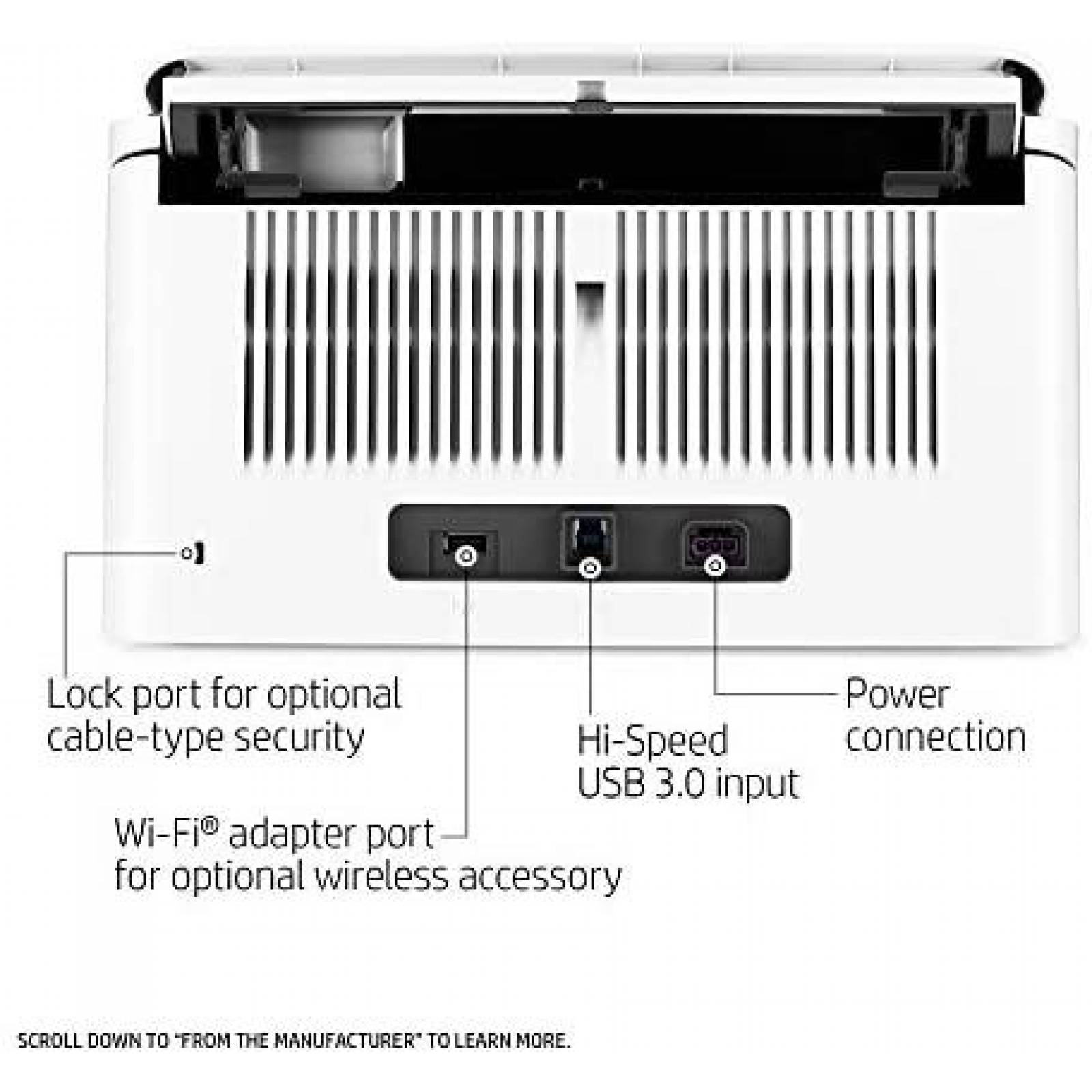 Escaner HP Blanco y Negro y Color 7.79"x12.2"x7.48" -Blanco