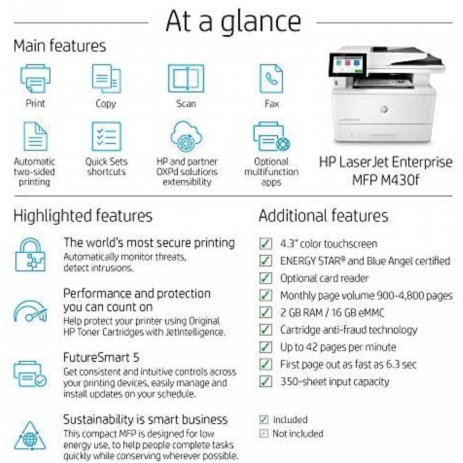 Impresora HP Laserjet Enterprise M430f Laser Multifuncion