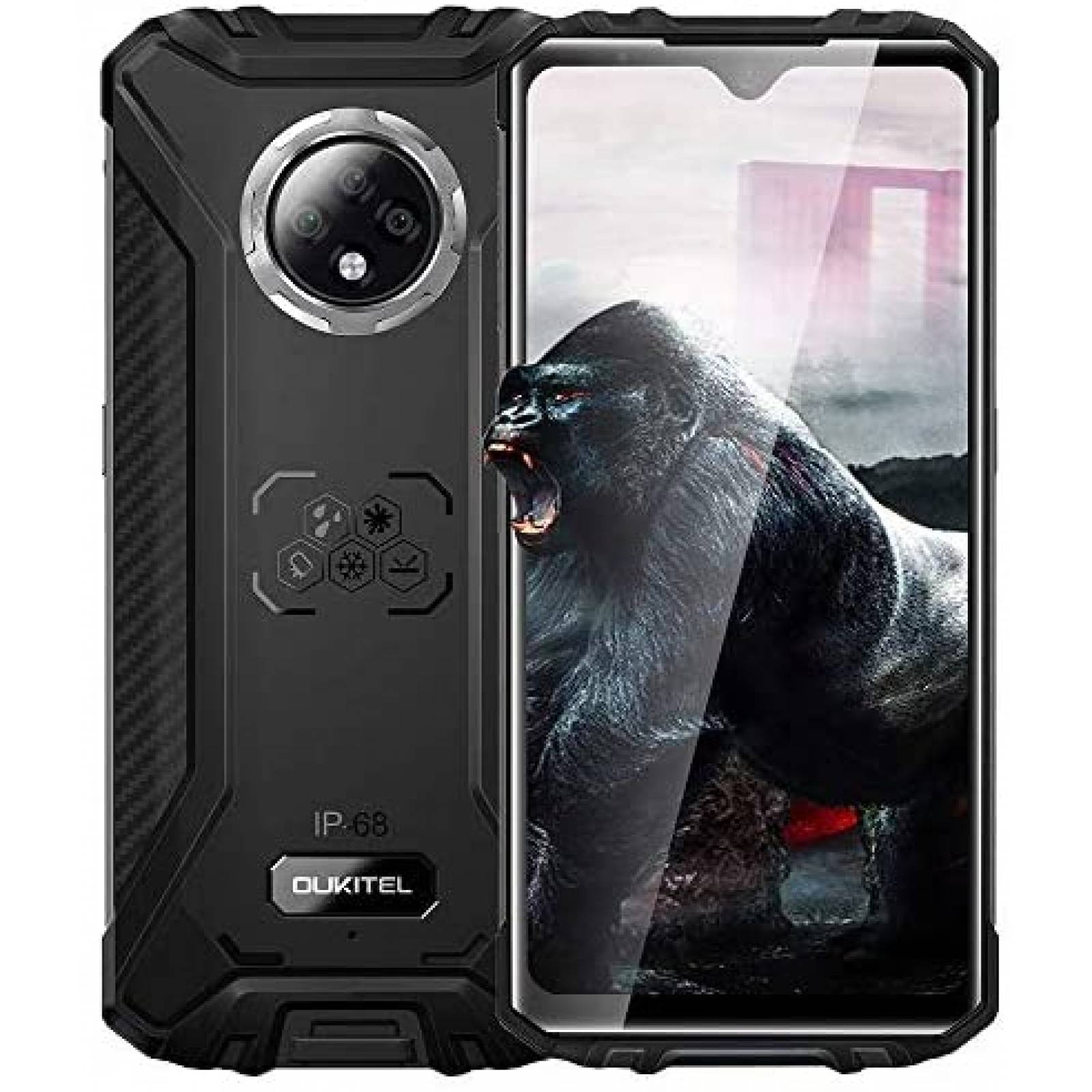 Celular OUKITEL 5000mAh A Prueba de Agua IP68 -Negro