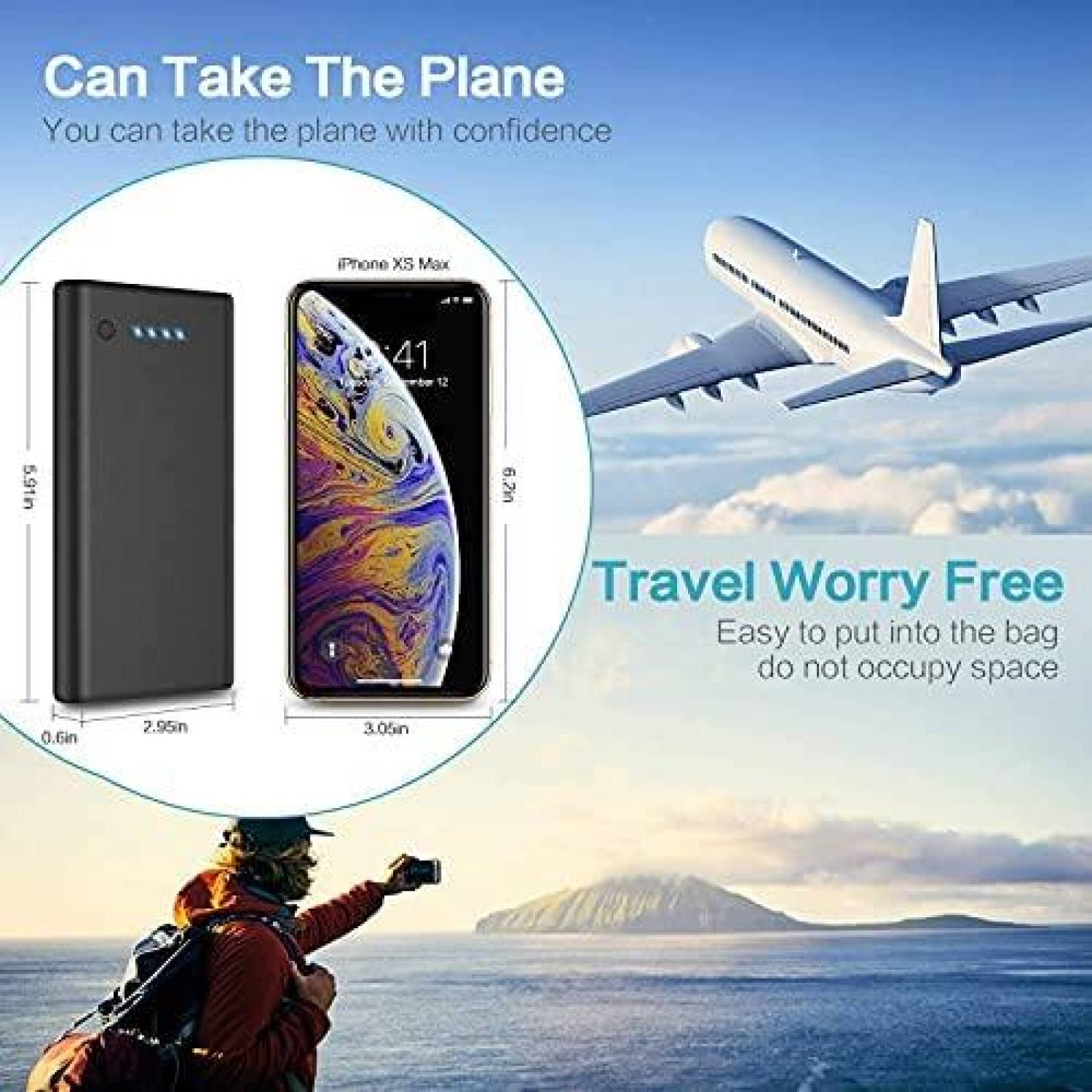 Cargador Portatil Yacikos Indicadores LED 26800mAh USB