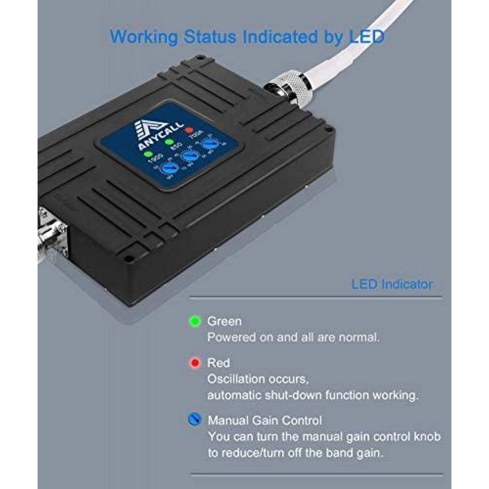 Amplificador de Señal Anycall Triple Banda Hasta 4500 sq ft