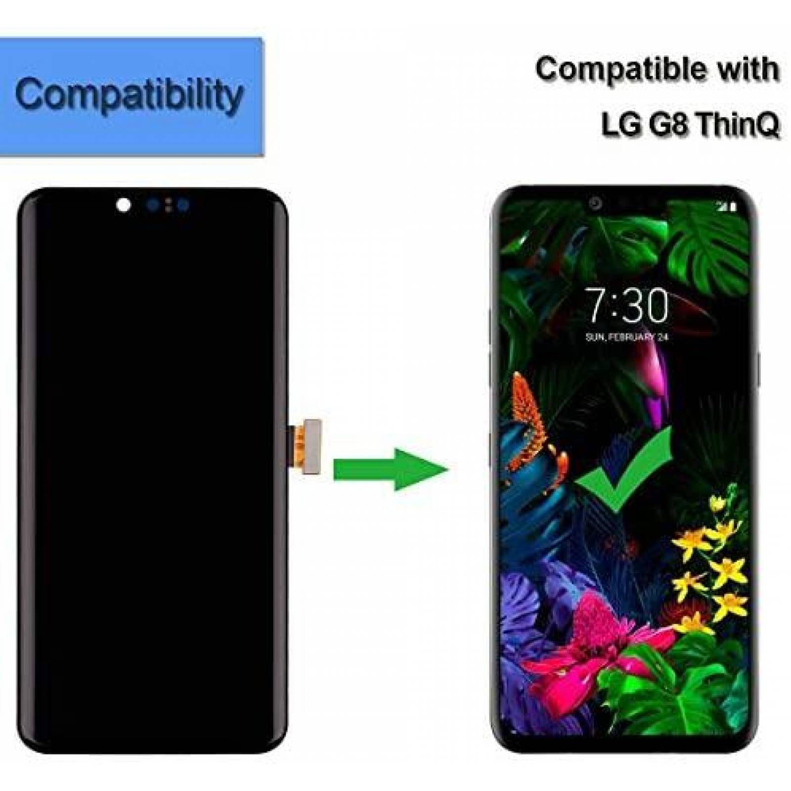 Pantalla LCD E-YIIVIIL para LG G8 ThinQ 6.1" tactil LCD