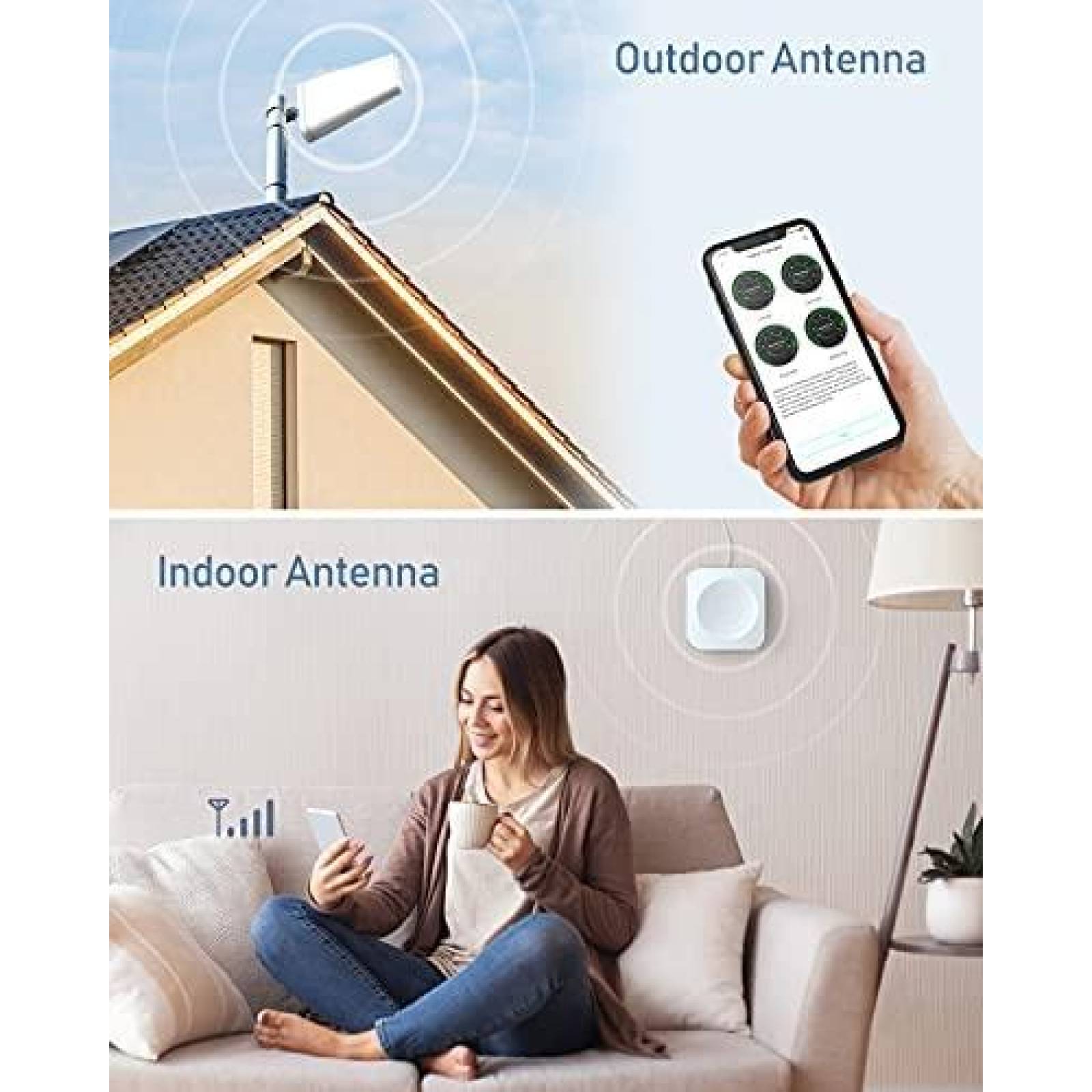 Amplificador de Señal HiBoost 4K LCD Alta Cobertura -Blanco