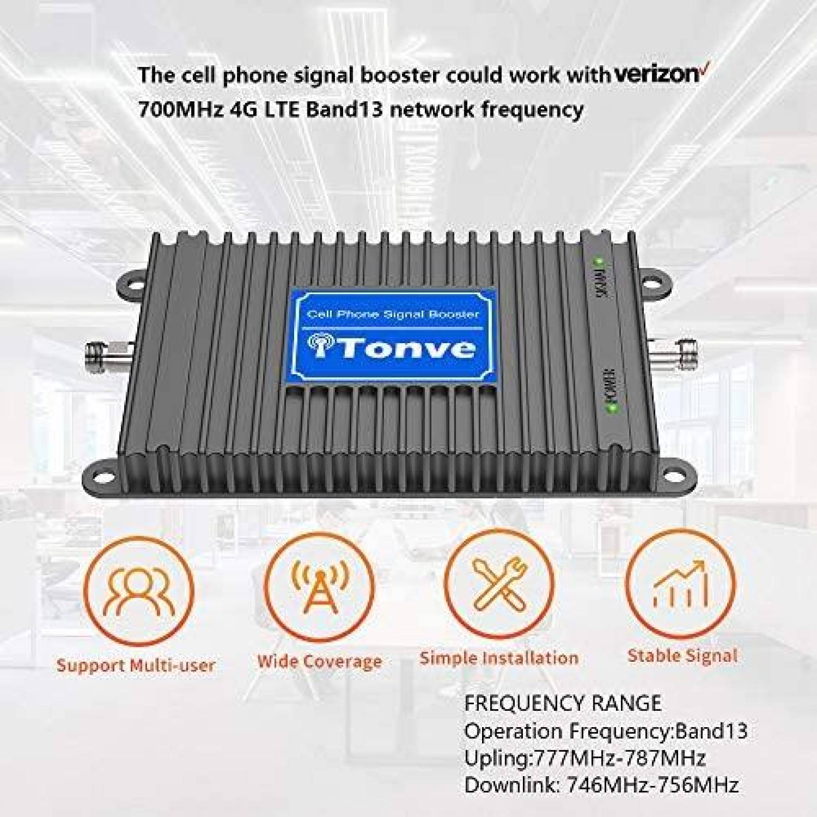 Extensor de Señal Tonve Casera 4G LTE 700Mhz -Blanco