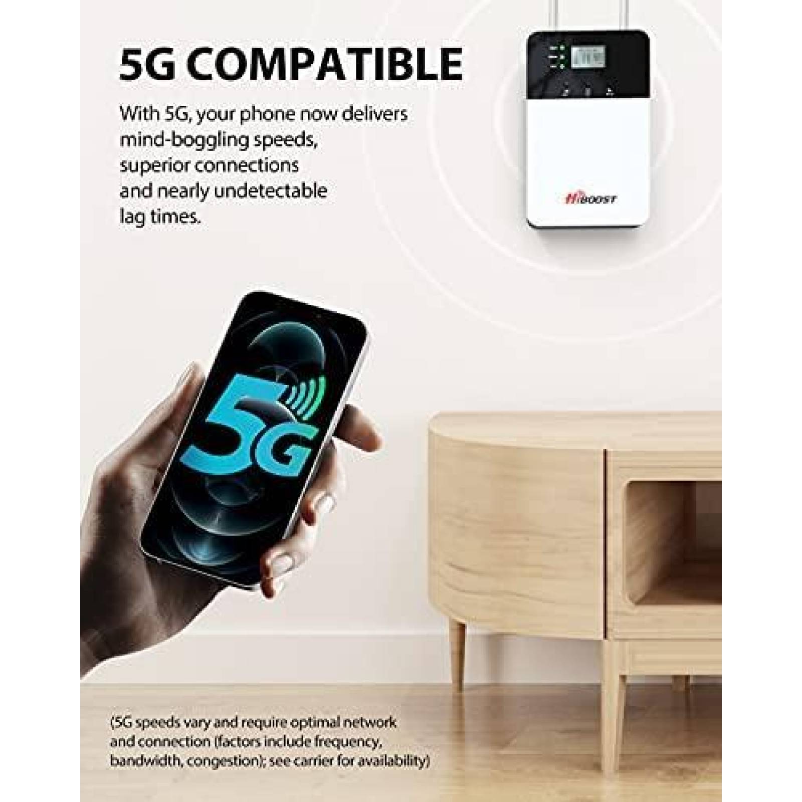 Amplificador de Señal HiBoost 4000ft 5G Display LCD -Blanco