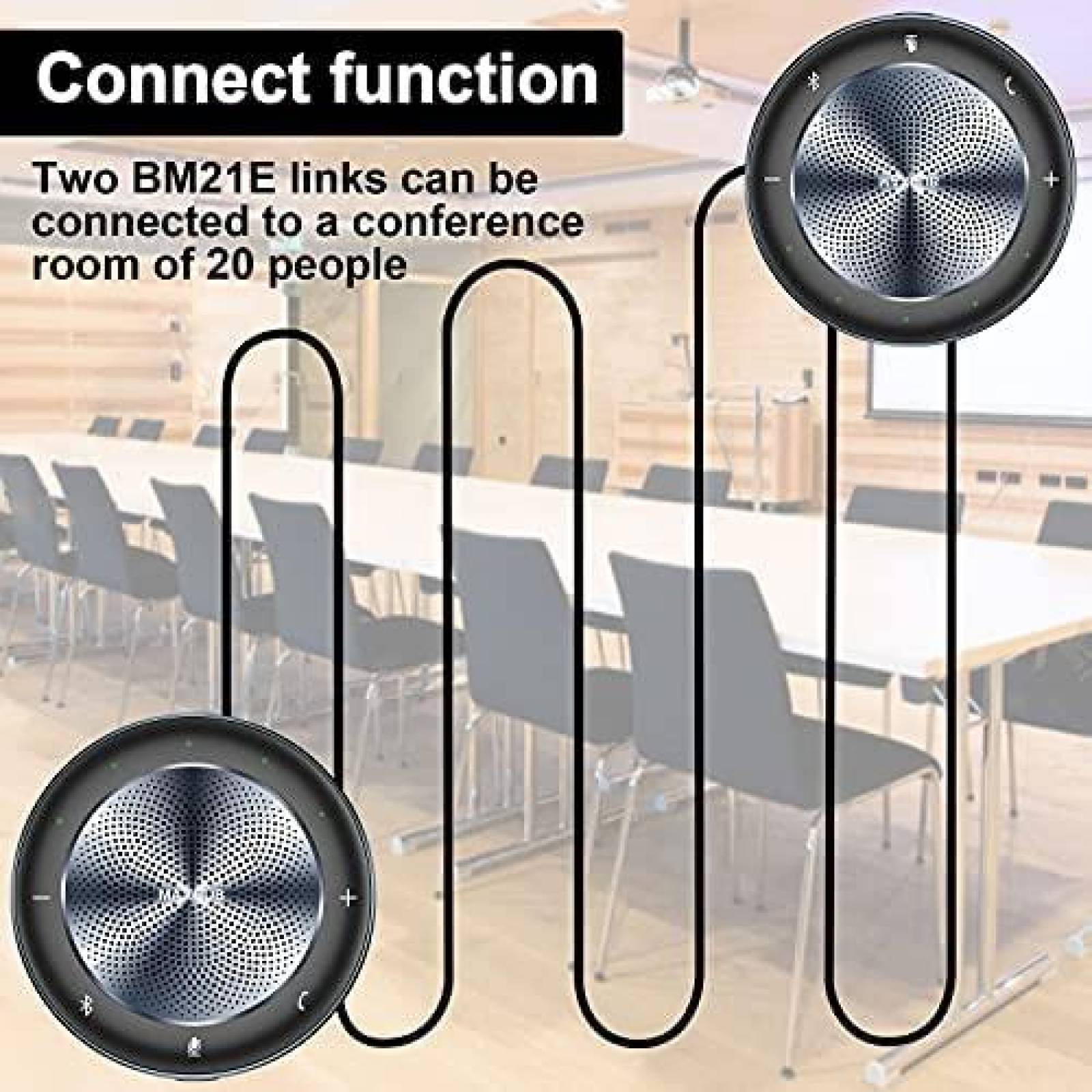 Altavoz MAXHUB BM21 Bluetooth 6 Microfonos Inlambrico 16.4'