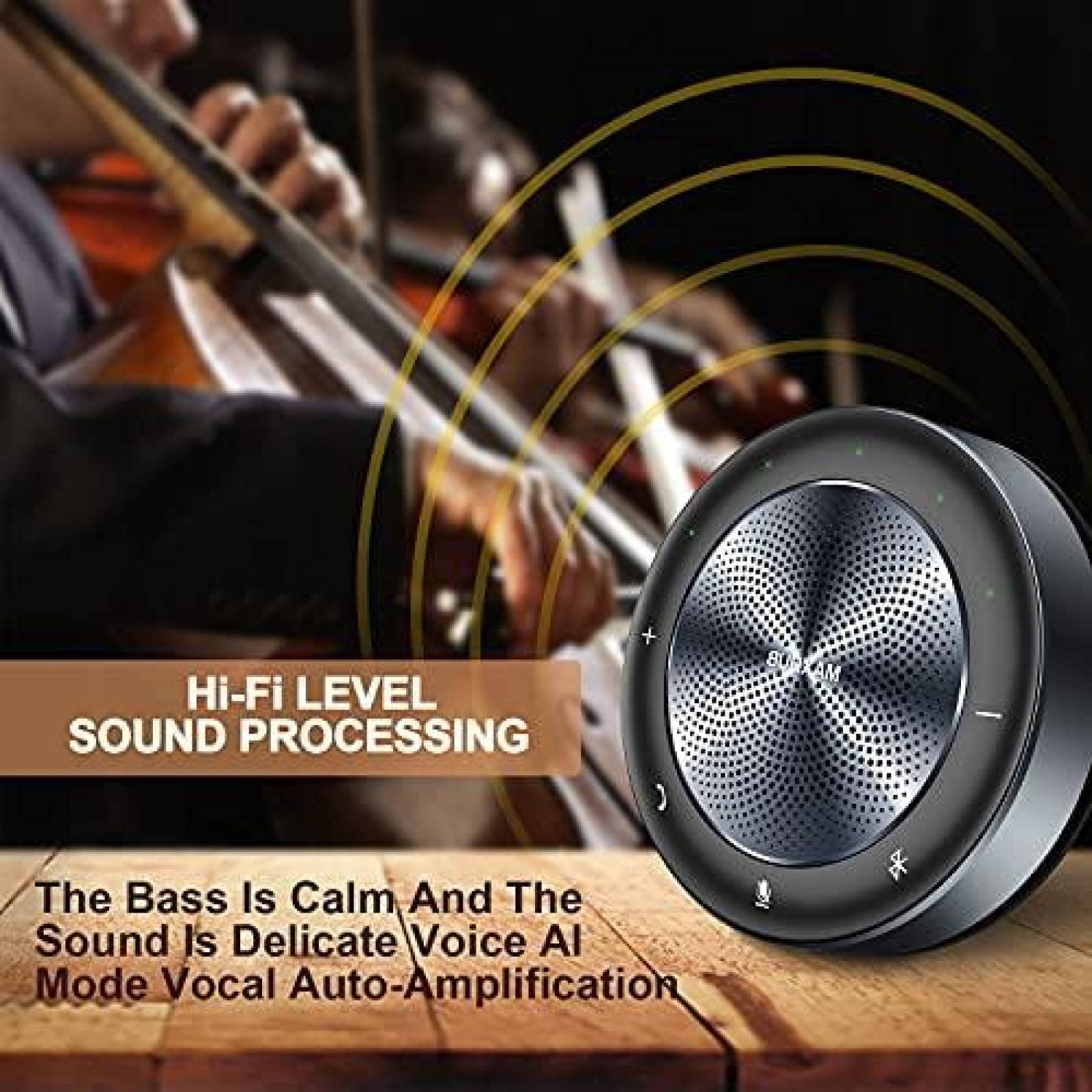 Altavoz MAXHUB BM21 Bluetooth 6 Microfonos Inlambrico 16.4'