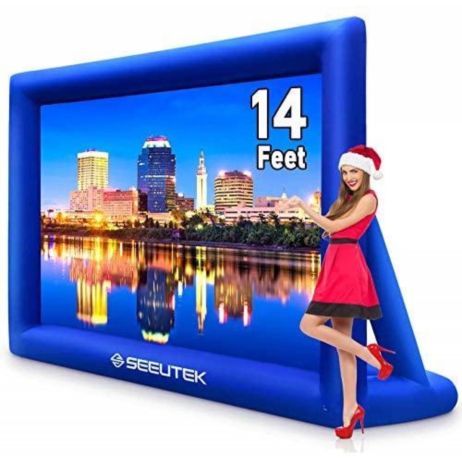 Pantalla para Proyeccion Seeutek 13ft Inflable -Azul