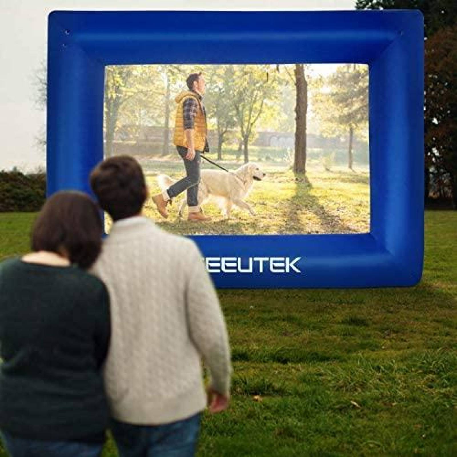 Pantalla para Proyeccion Seeutek 13ft Inflable -Azul