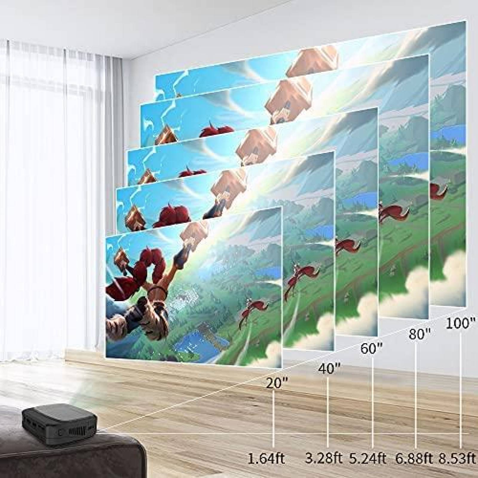 Mini Proyector Projector-led Portatil 1080 con Wifi + 3D DLP