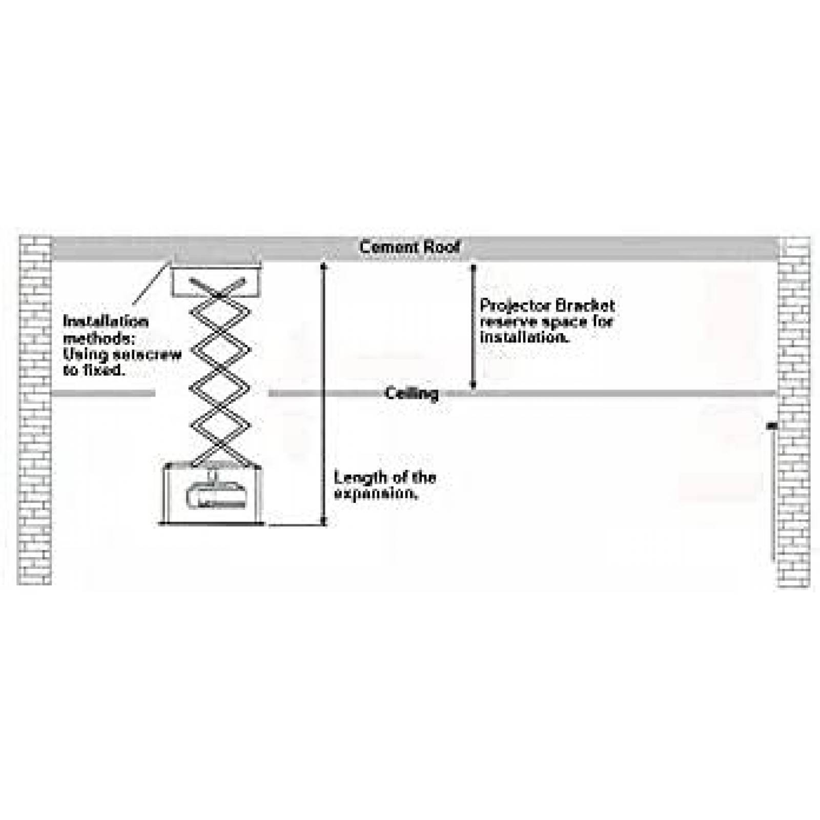 Elevador proyector INTBUYING 39" motorizado control -Blanco