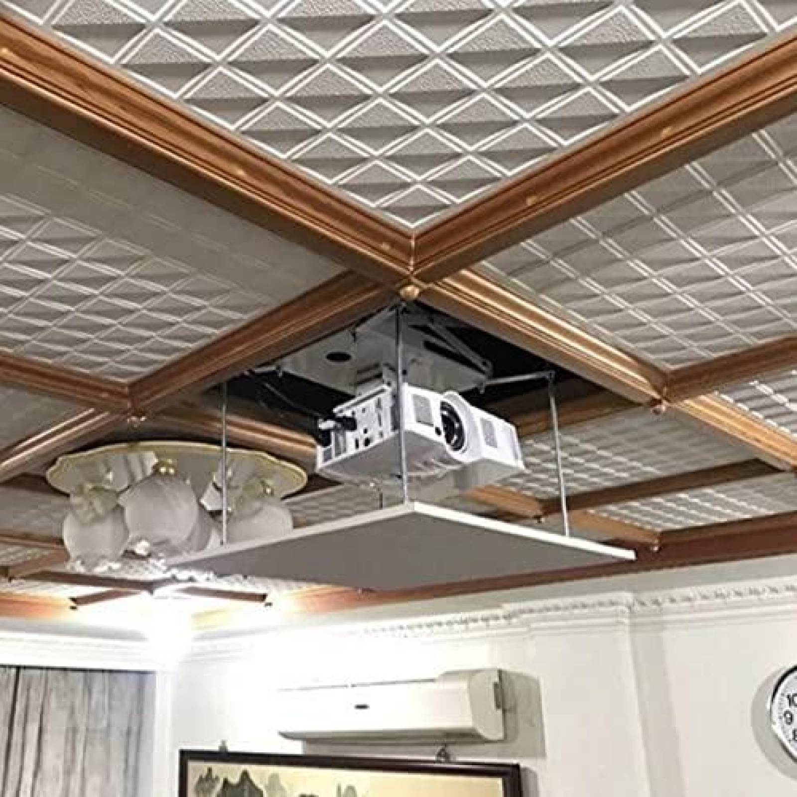 Elevador proyector INTBUYING 39" motorizado control -Blanco