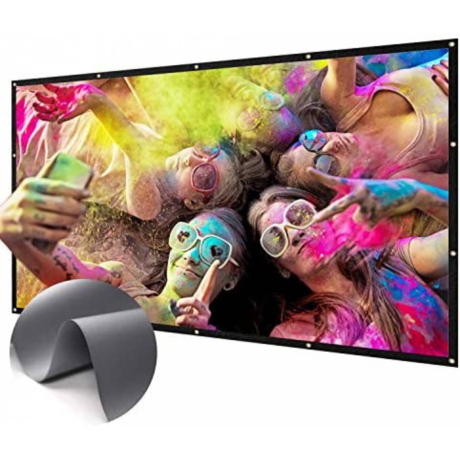 Pantalla para Proyector NIERBO 150'' para Películas -Negro 