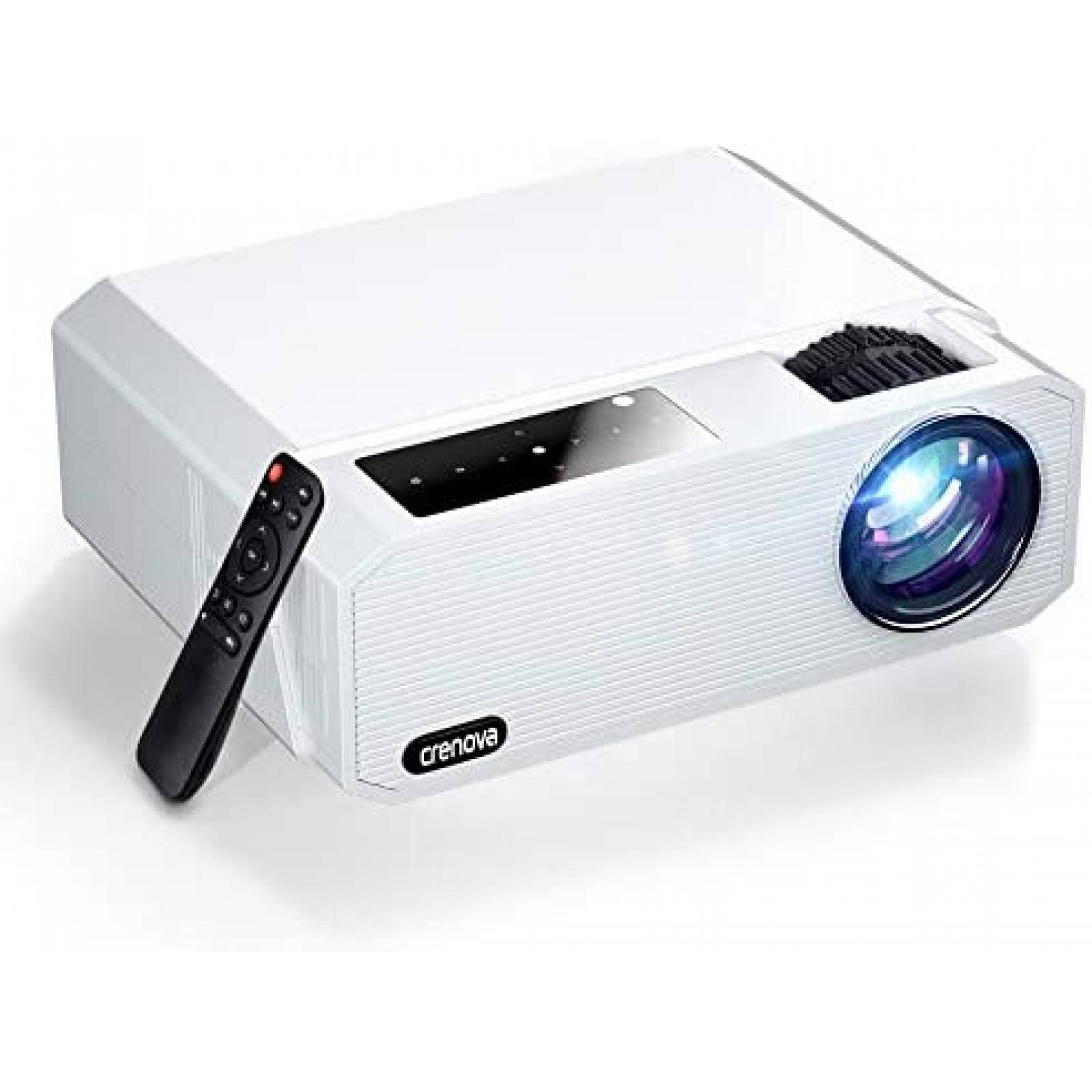 Proyector Crenova 200'' HD LED HDMI 6800 Lux con Control 