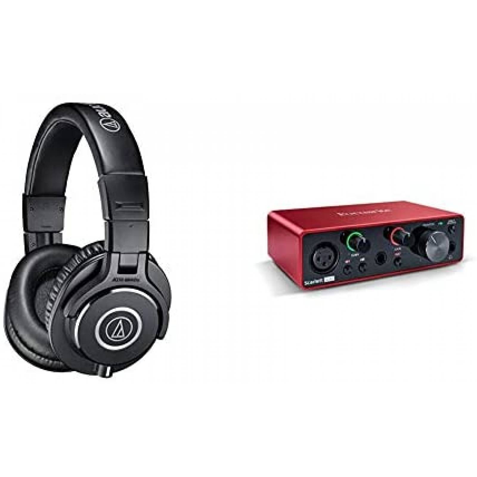 Audifonos Audio-Technica M40X con Interfaz Scarlett Solo 