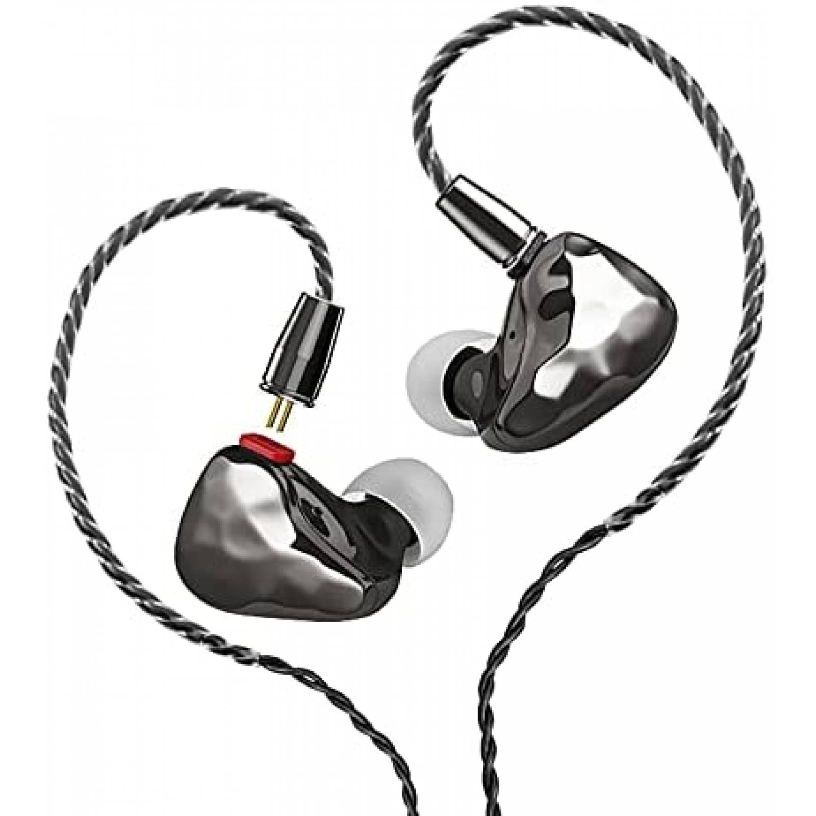 Audifonos IKKO OH10 10mm Hibridos Cable Desmontable -Negro 