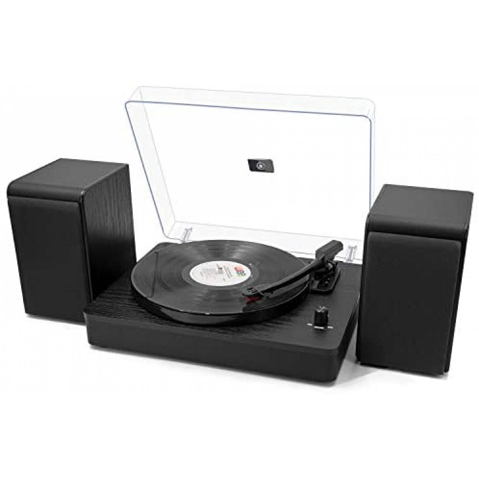 Tocadiscos LP&No.1 retro con Bluetooth con altavoces -Negro 