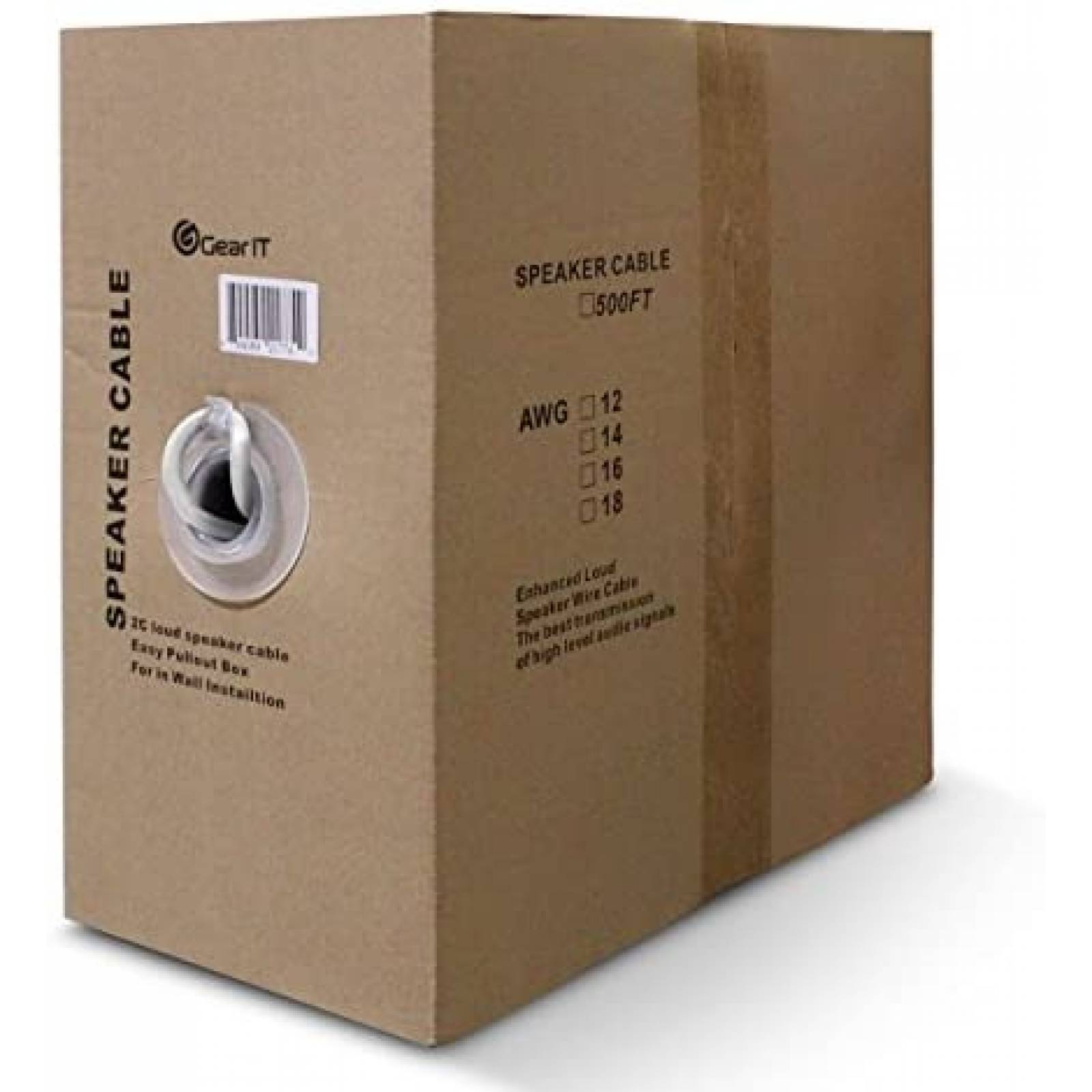 Cable para Bocinas GearIT Pro 500ft 14 AWG -Blanco