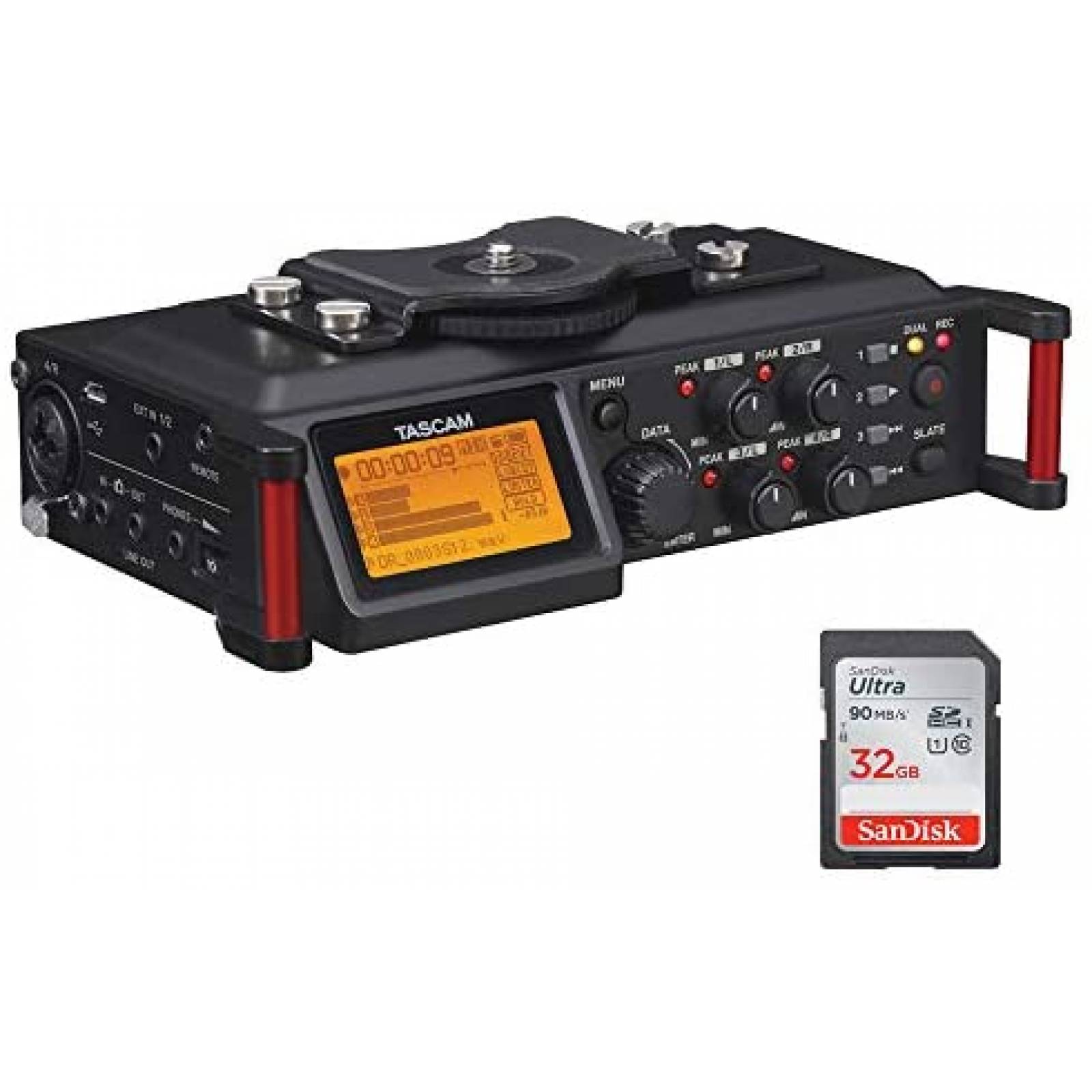 Grabadora de Audio Tascam Portátil de 32GB de Memoria -Negro 
