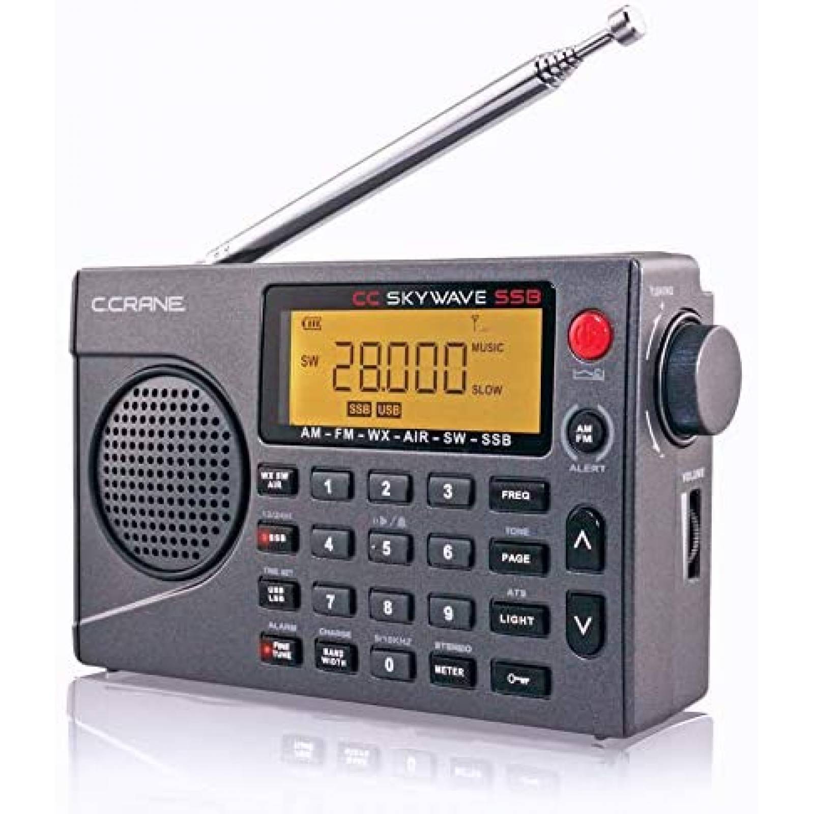 radio multibanda C. Crane Skywave SSB AM, FM, onda corta 