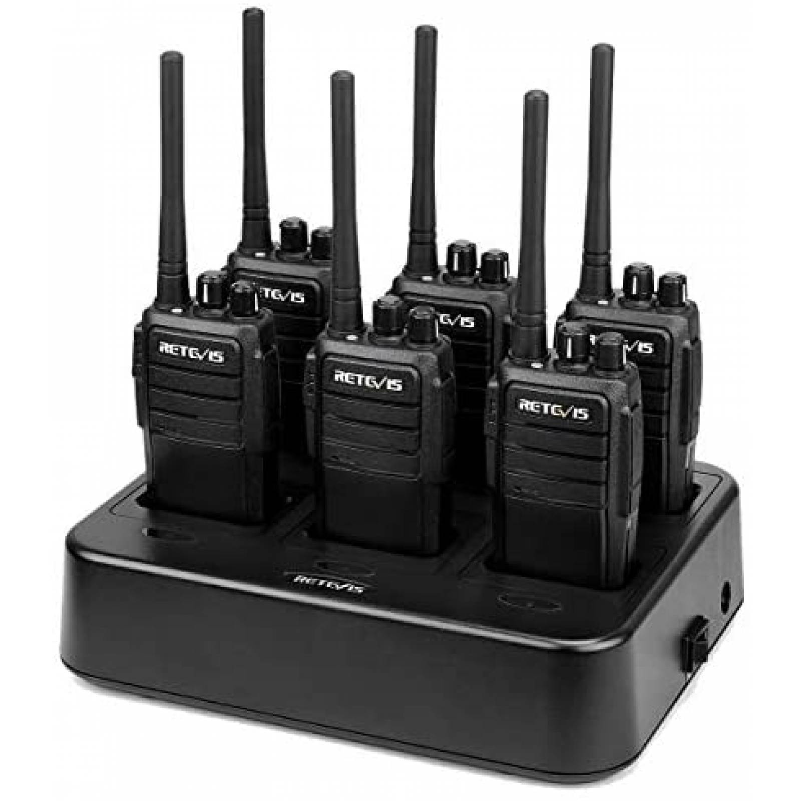 Radios Bidireccionales Retevis RT21 6 Pzs 16Ch -Negro