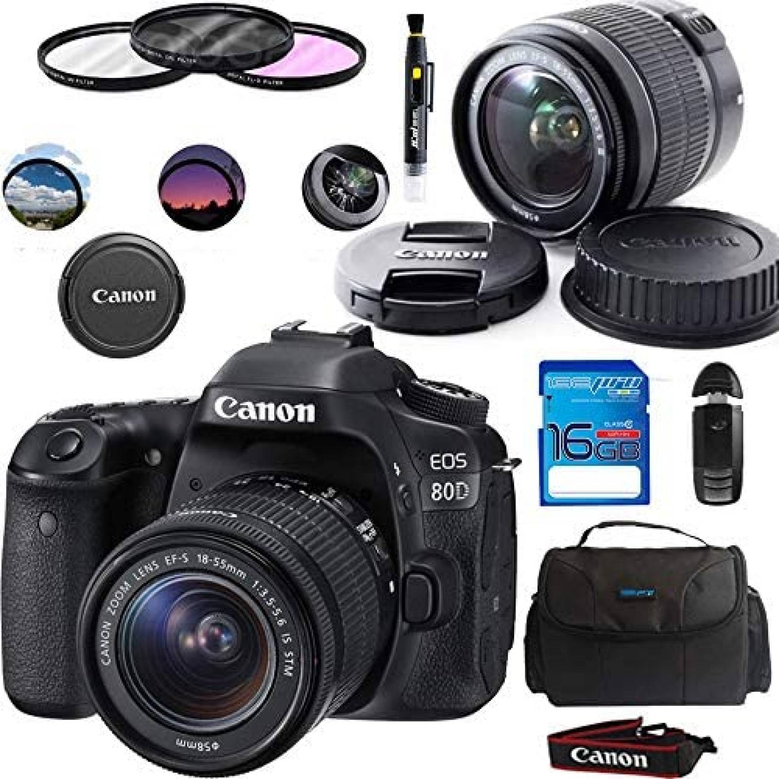 Cámara Digital BuzzPhoto Canon EOS 80D 18-55mm + Accesorios