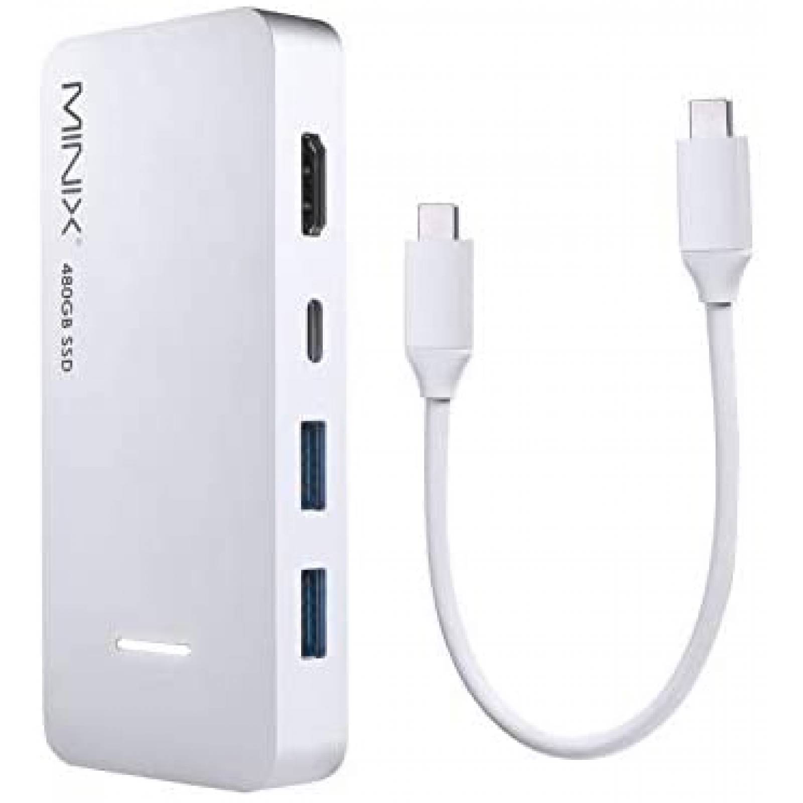 Disco Duro Externo MINIX 480GB Ethernet HDMI USB -Blanco 