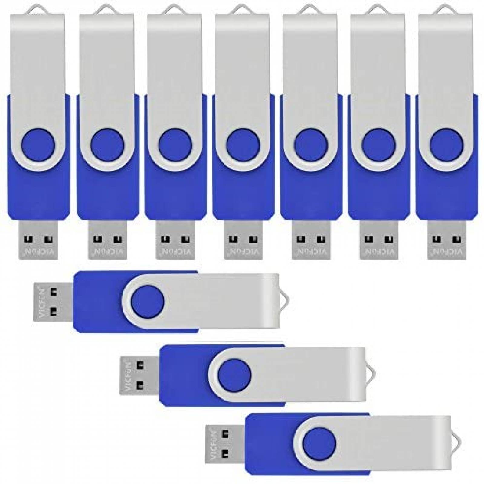 100 Pack de Memorias USB VICFUN 8GB Flash Drive -Azul 