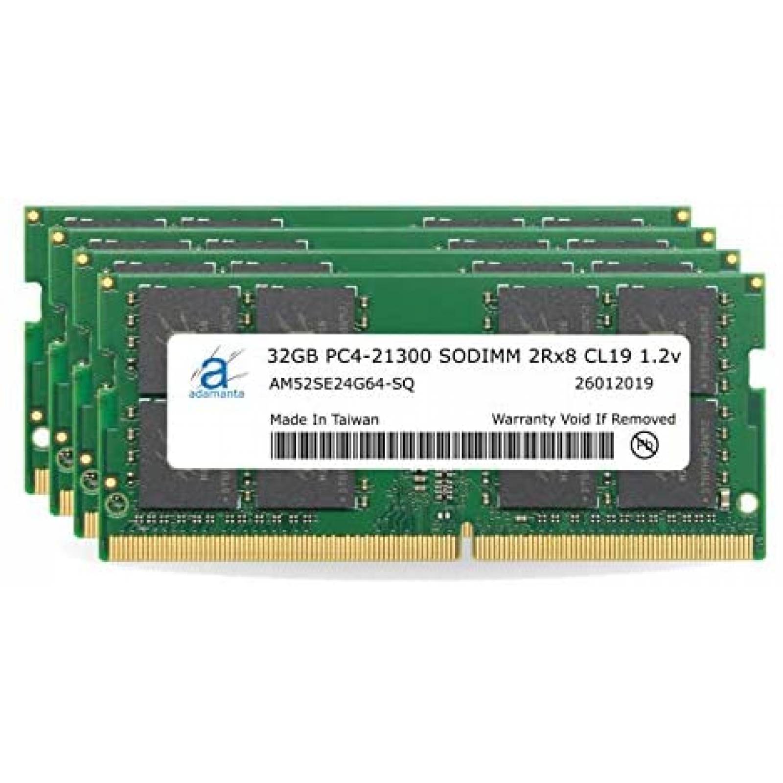 4 Tarjetas de Memoria Adamanta 128GB DDR4 2666 / 2667 MHz 