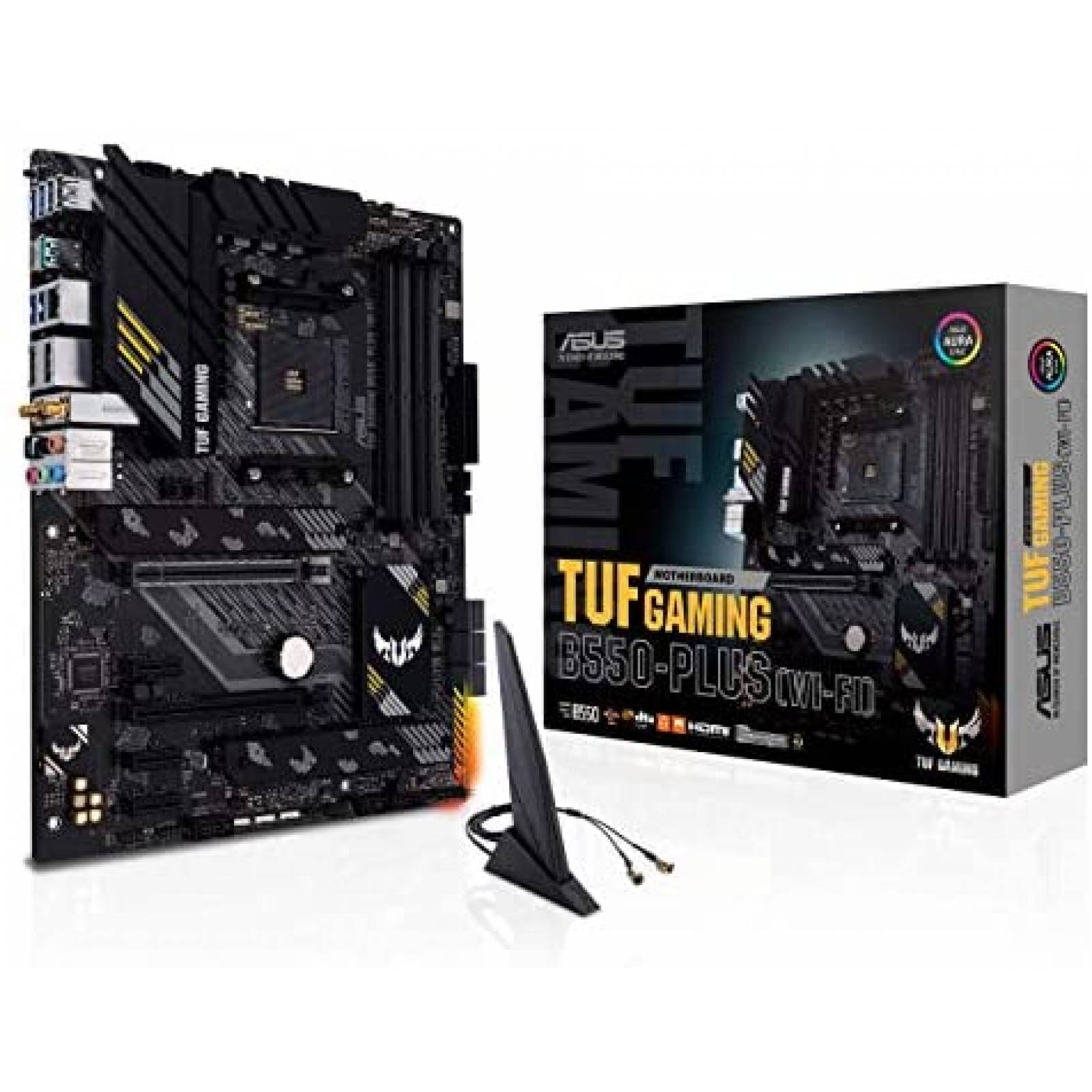 Tarjeta Madre ASUS TUF Gaming B550-PLUS Ryzen 5000 -Negro 