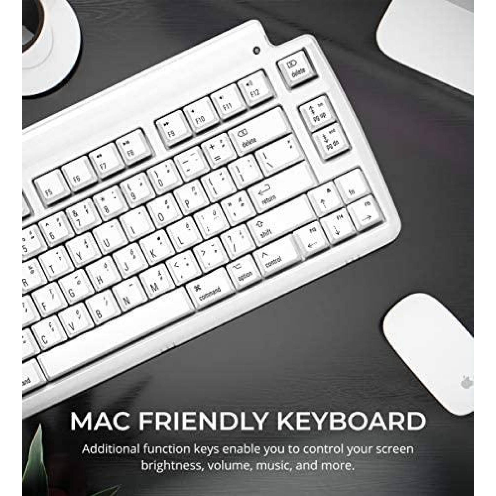 Teclado Matias FK303 USB Alambrico para Mac -Blanco