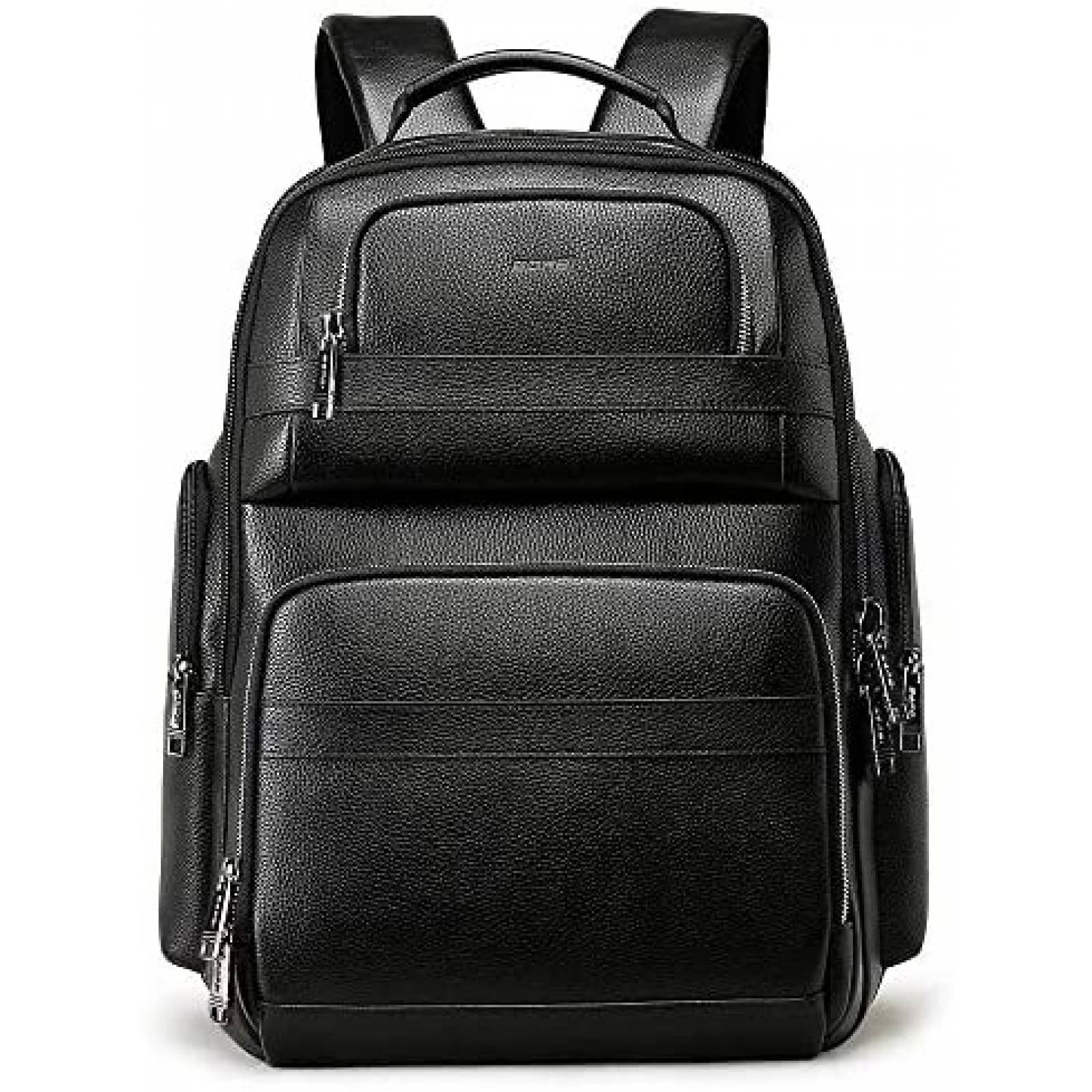 Mochila BOPAI de Cuero para Laptop de 15.6'' con Carga USB 