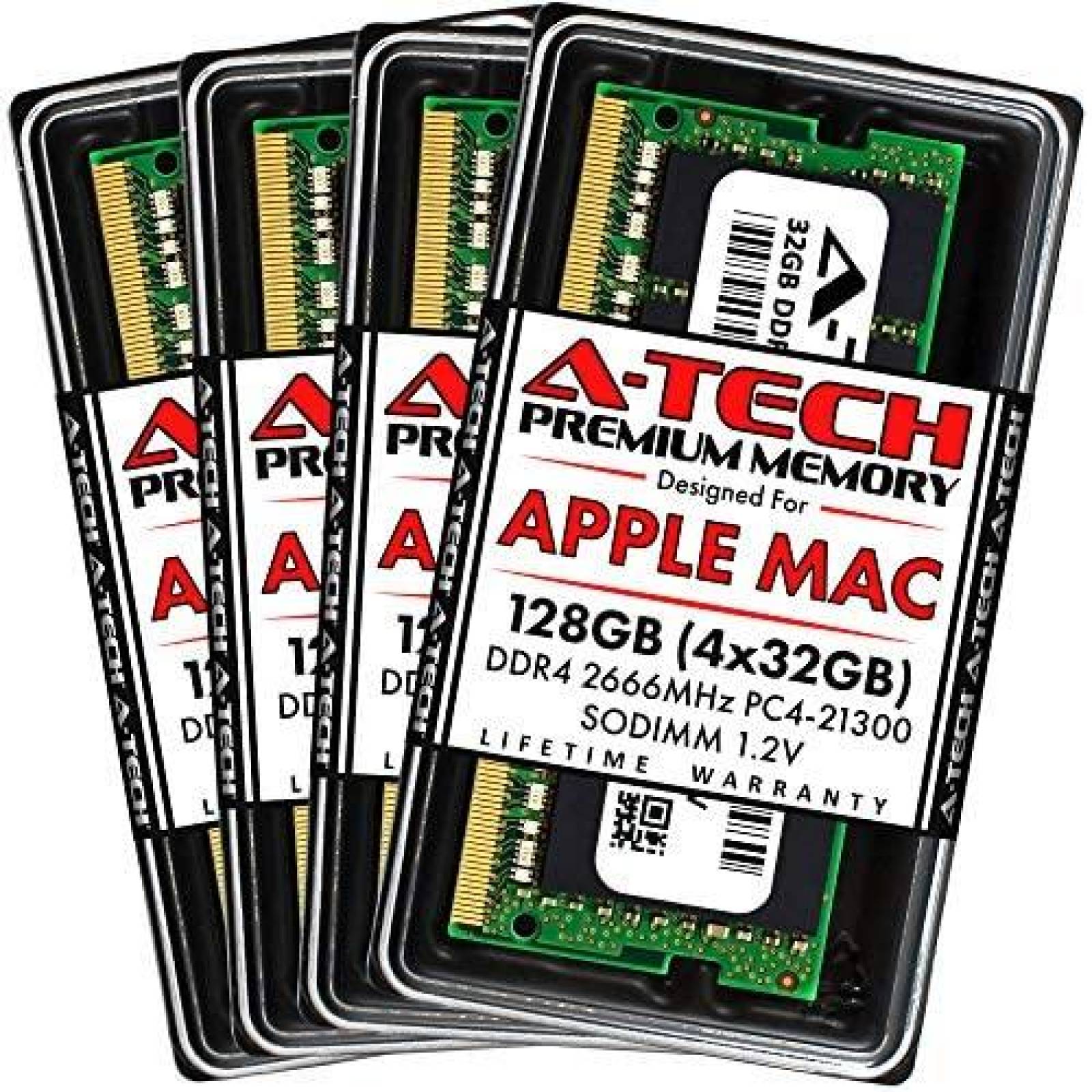 Memorias RAM A-Tech Components para iMac 4 Pzs 32GB -Negro
