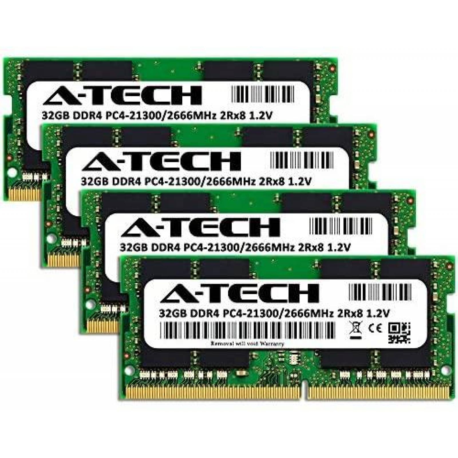 Memorias RAM A-Tech Components para iMac 4 Pzs 32GB -Negro