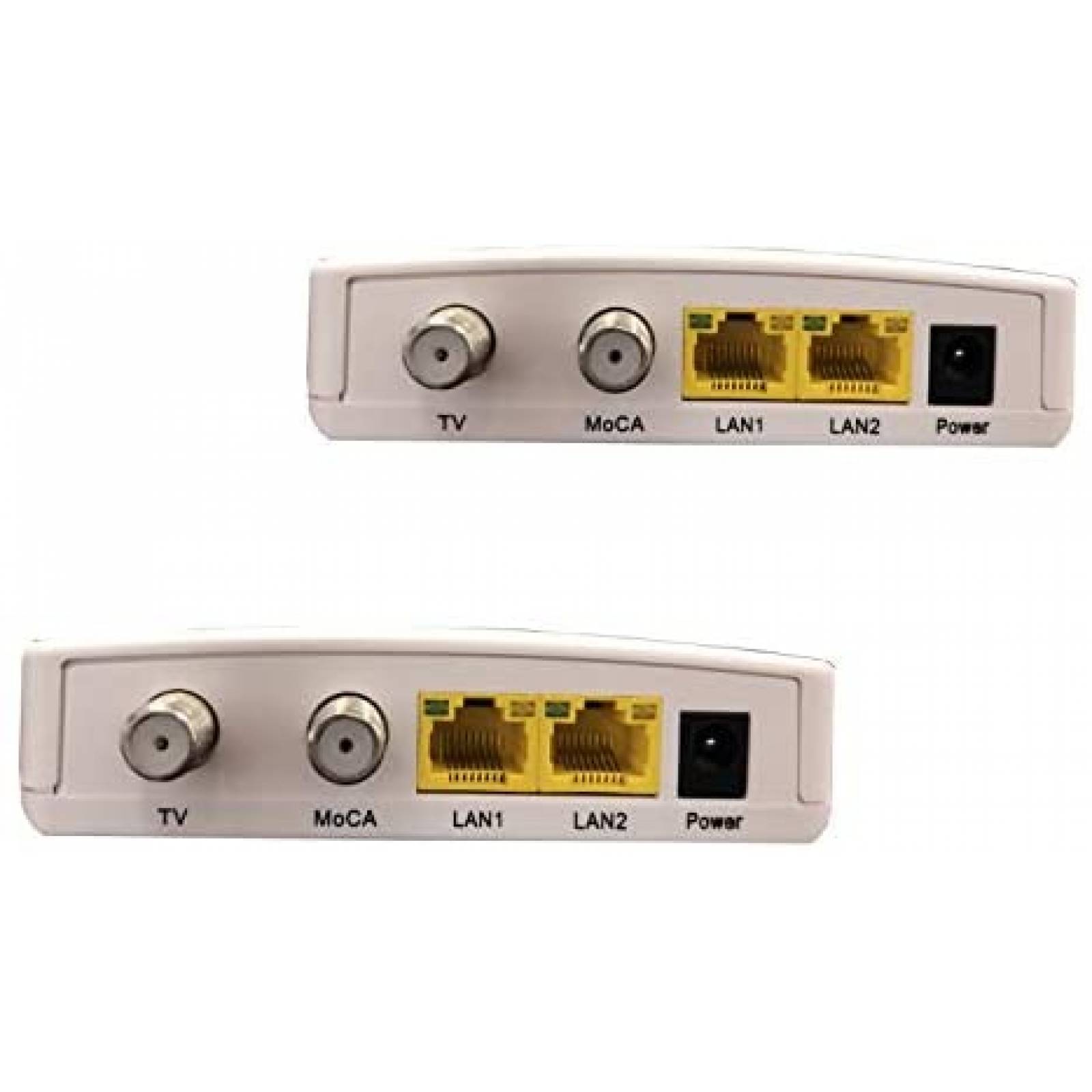 Adaptador Kiwee Broadband MoCA 2.5 2 Puertos Gigabit -Blanco 