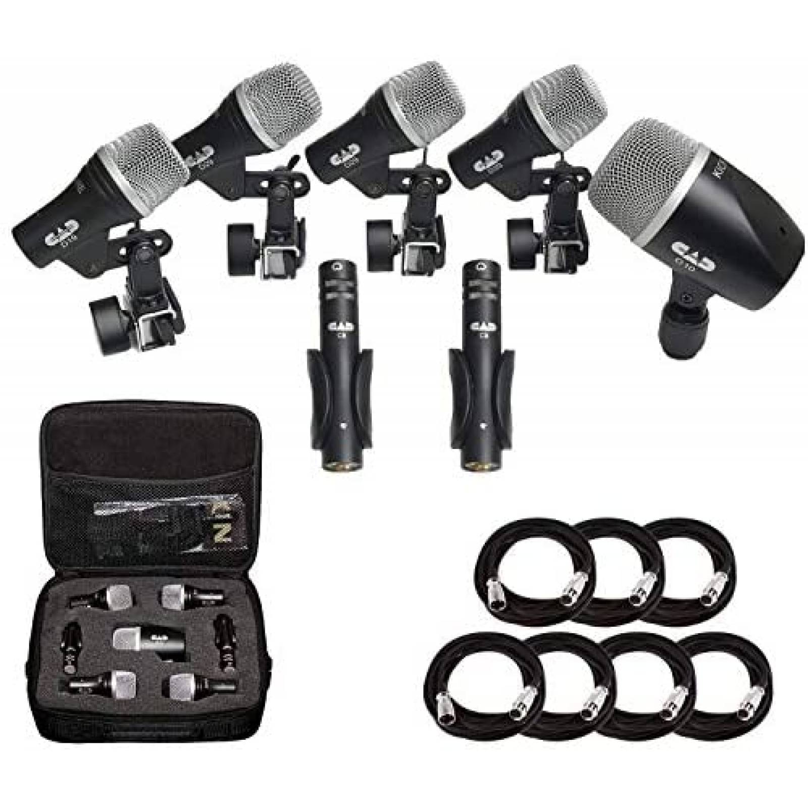Kit de Audio CAD Audio 7 Micrófonos Unidireccionales -Negro 