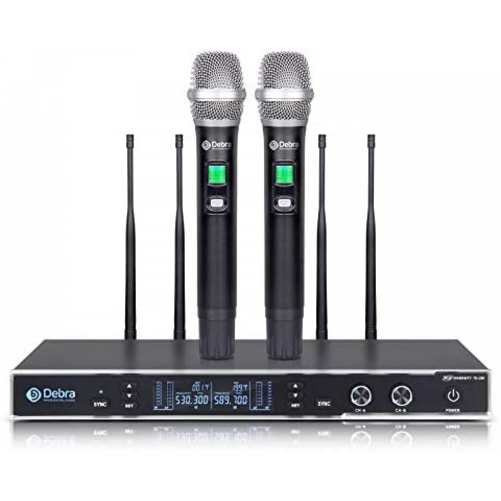 Kit de Audio D Debra 2 Micrófonos Inalámbricos -Negro 