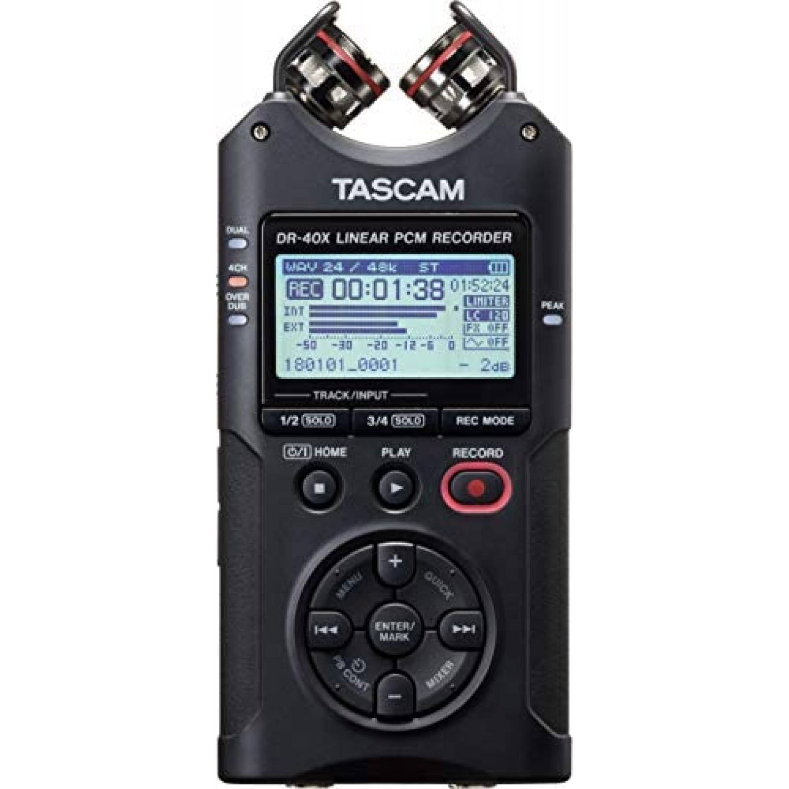 Grabadora Sonido Tascam DR-40X 4 Track Digital USB -Negro
