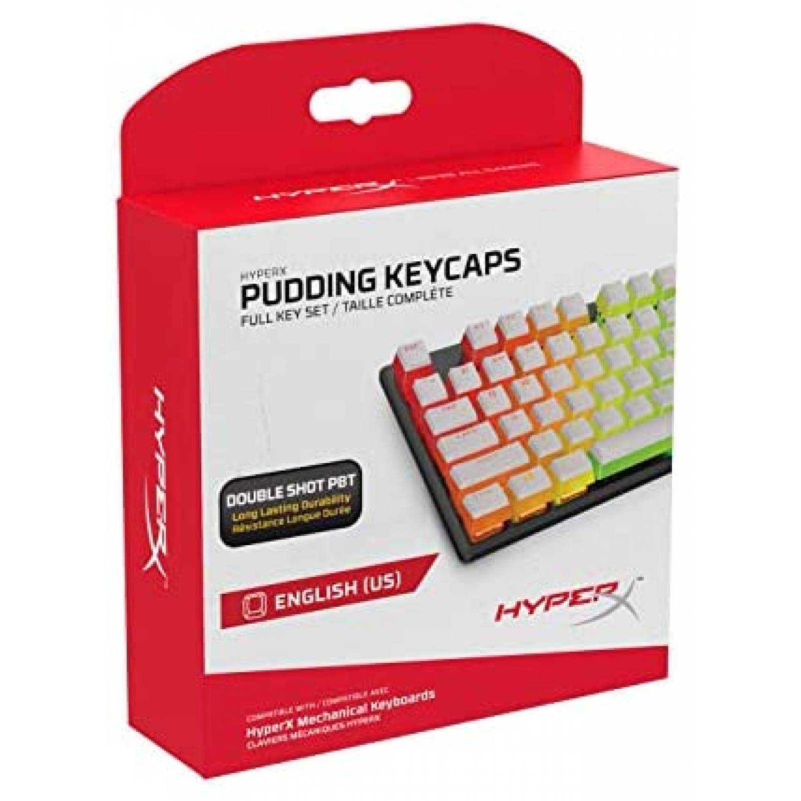 104 Teclas para Teclado HyperX Diseño Translúcido -Blancas 