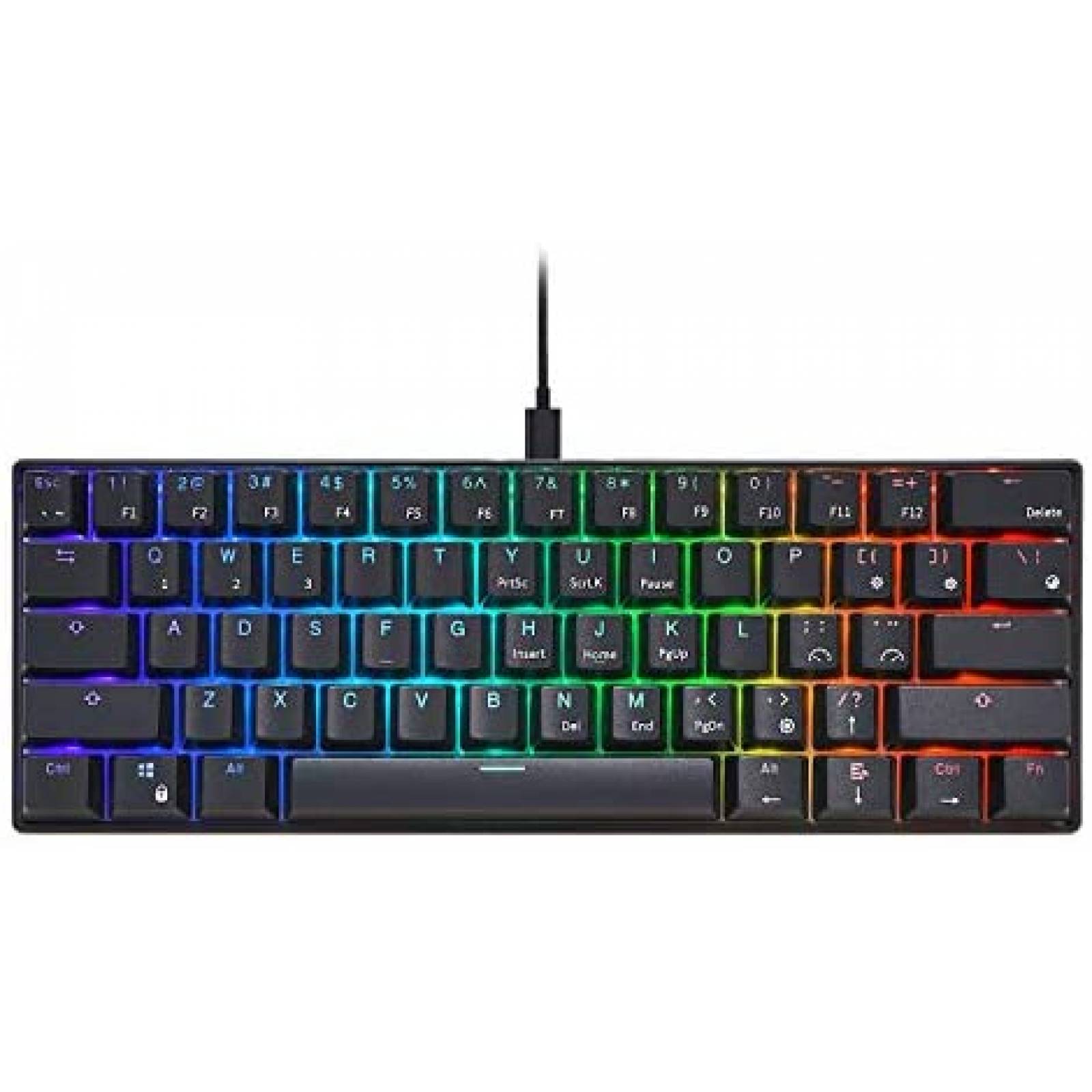 Teclado Gamer RK ROYAL KLUDGE RK61 60% Mecánico -Negro