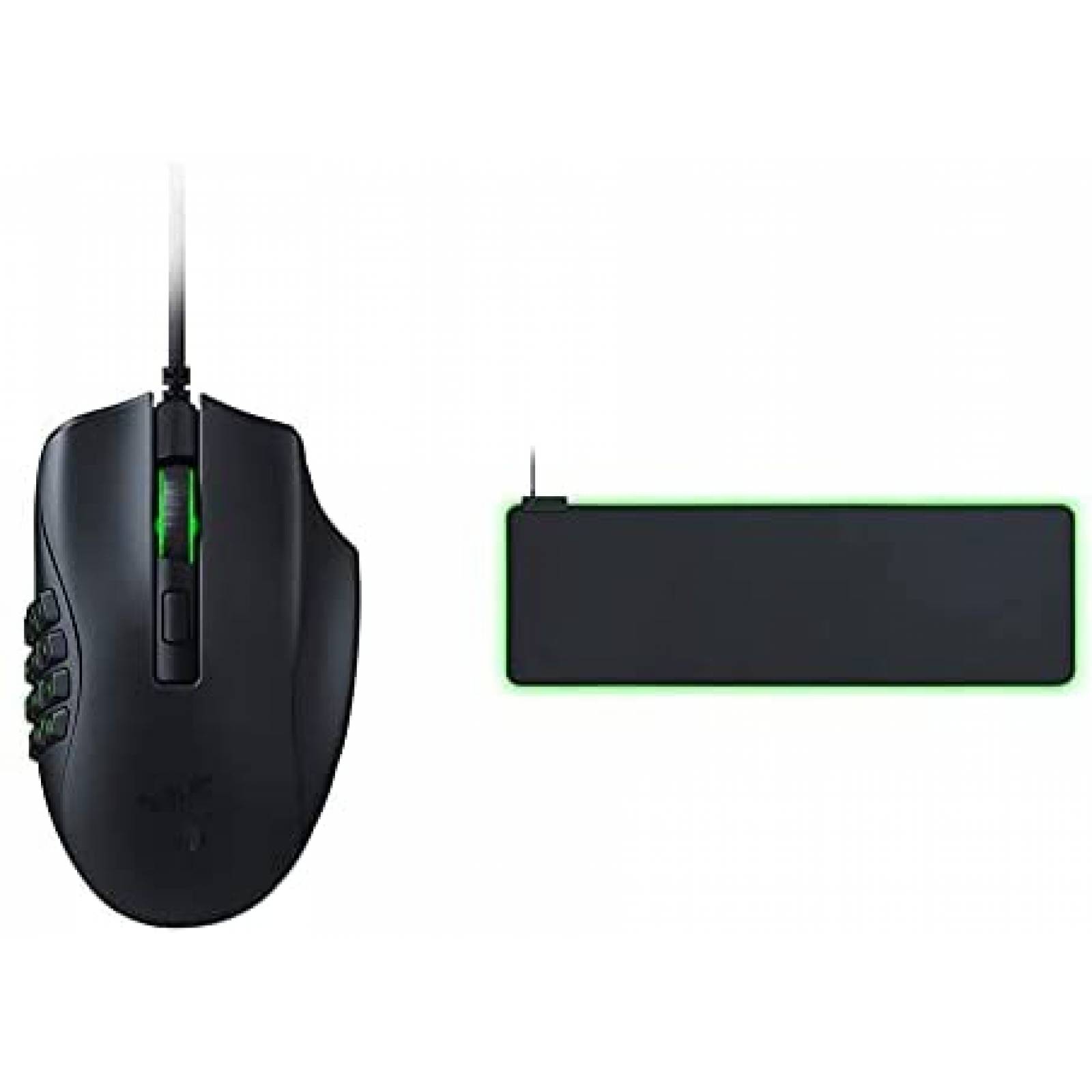 Mouse Gamer Razer Naga X 18000 DPI con Mousepad -Negro 