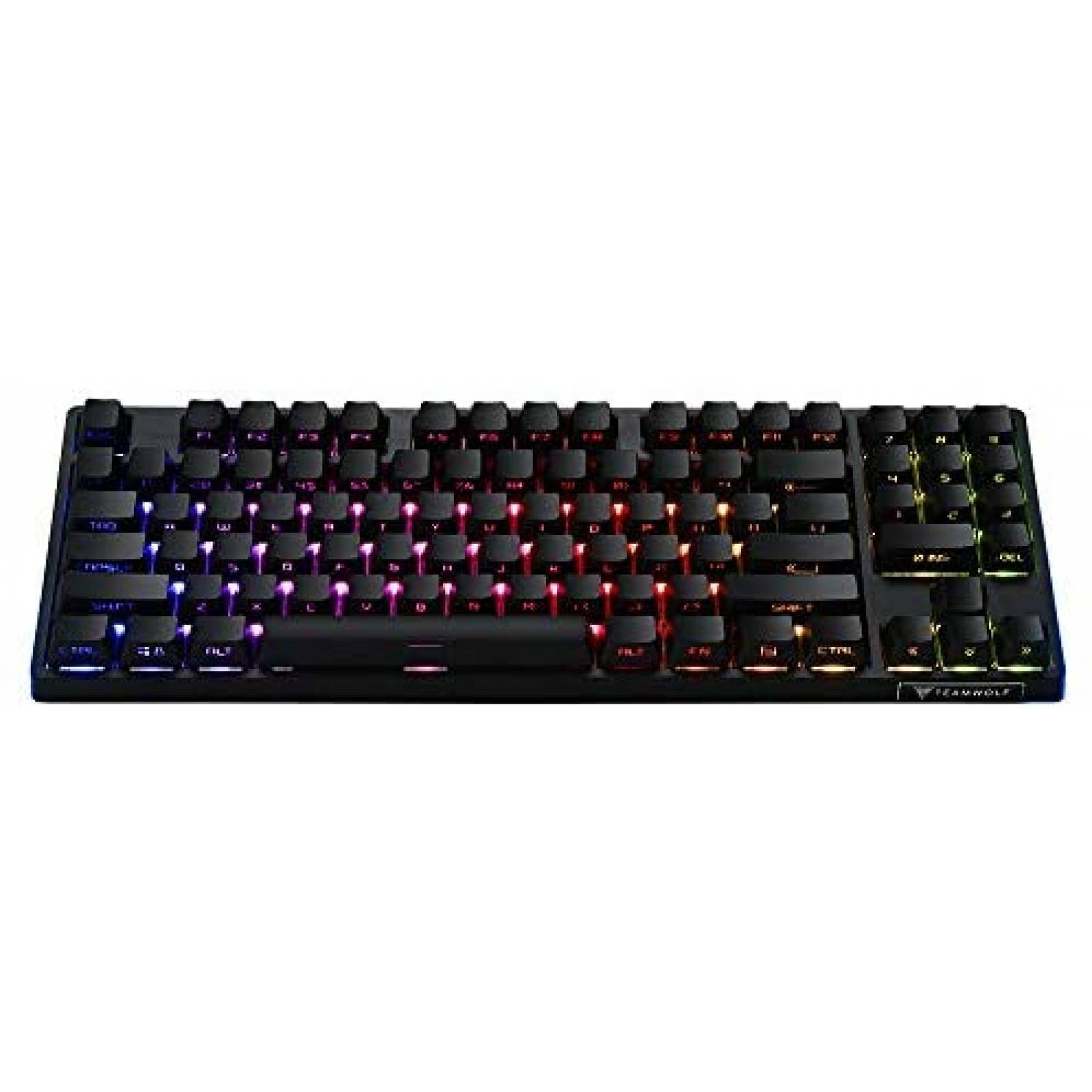 Teclado Gamer Teamwolf Universal RGB 89 Teclas -Negro
